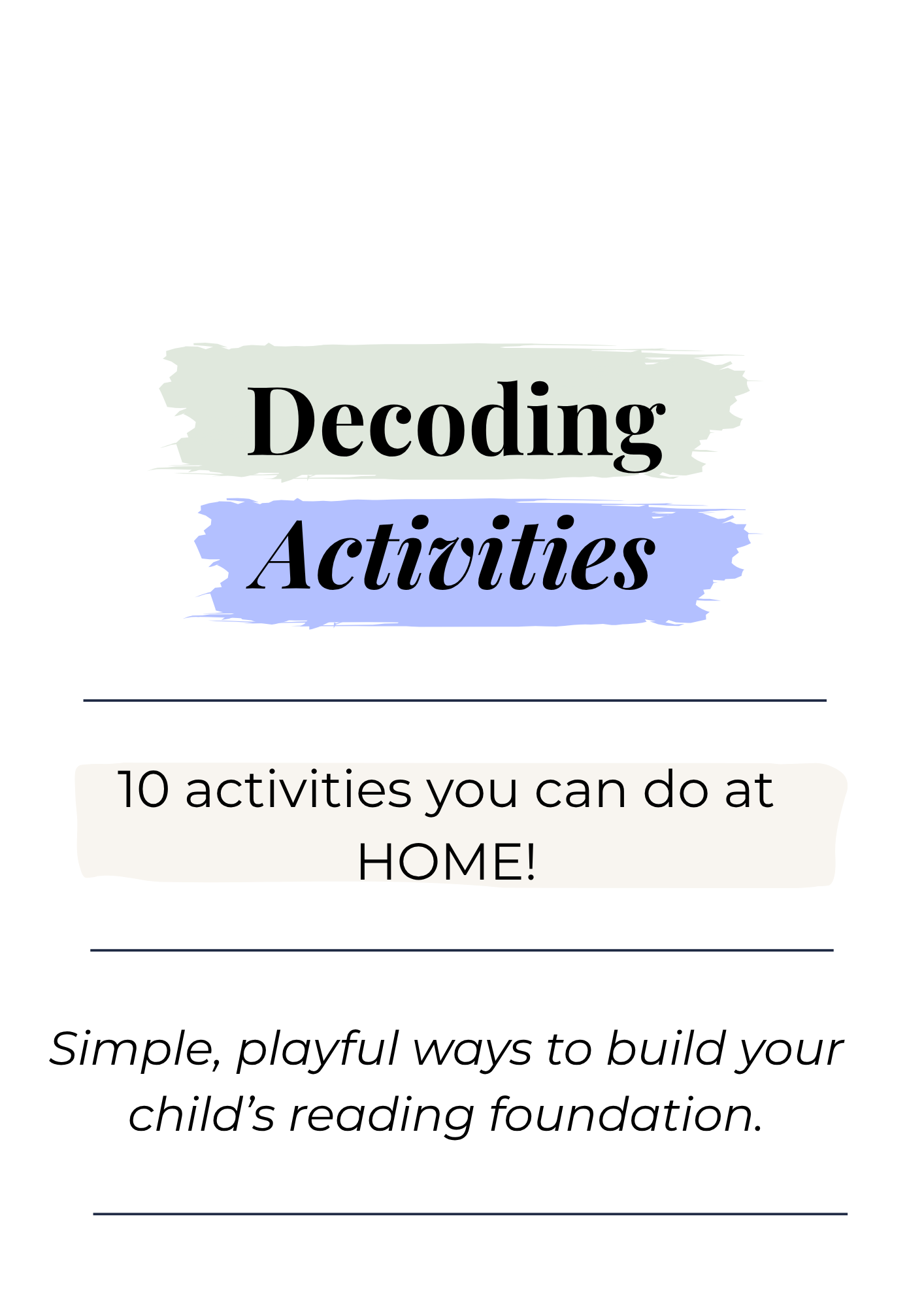 Decoding Activities (digital)