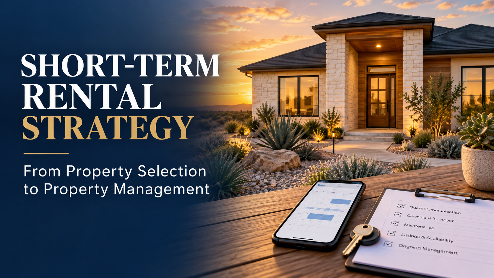 Short-Term Rental Strategy: From Property Selection to Property Management