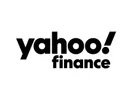 Yahoo Finance logo in black text on white background