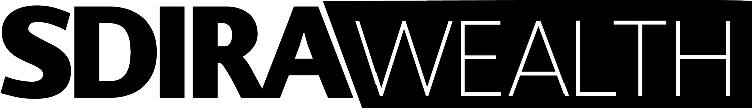 Logo with the text 'SDIRA Wealth' in bold black font on a white background.