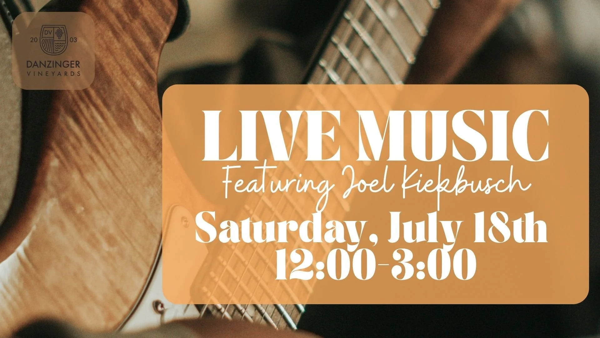 Live music featuring Joel Kiekbusch