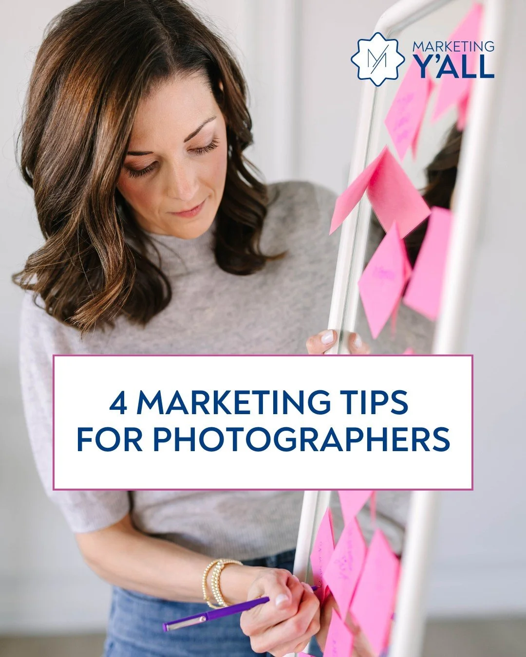Here are my top 4 Marketing Tips for Photographers:

1. Show the why, not just the wow! Your photos are beautiful&mdash;but people book people. Share behind-the-scenes moments, client stories/testimonials, and what inspired a shoot. Let potential cli