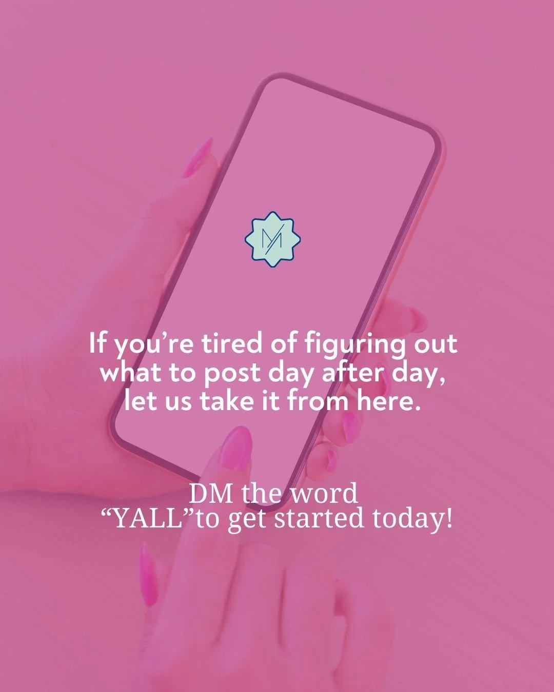 Tired of having to figure out what to post to your business account? Not your ideal Friday night, right?

Comment YALL to learn more about working with Marketing Y'all!