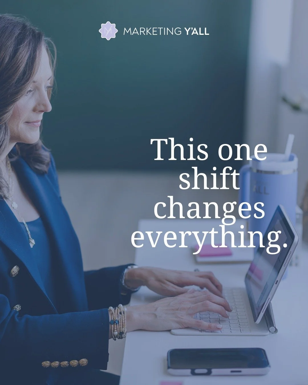 This one shift changes everything.

Stop posting just to be seen &mdash;
and start showing up to connect.

When you work with Marketing Y&rsquo;all, the shift is simple but powerful: we move you from sharing random content at random times to an inten