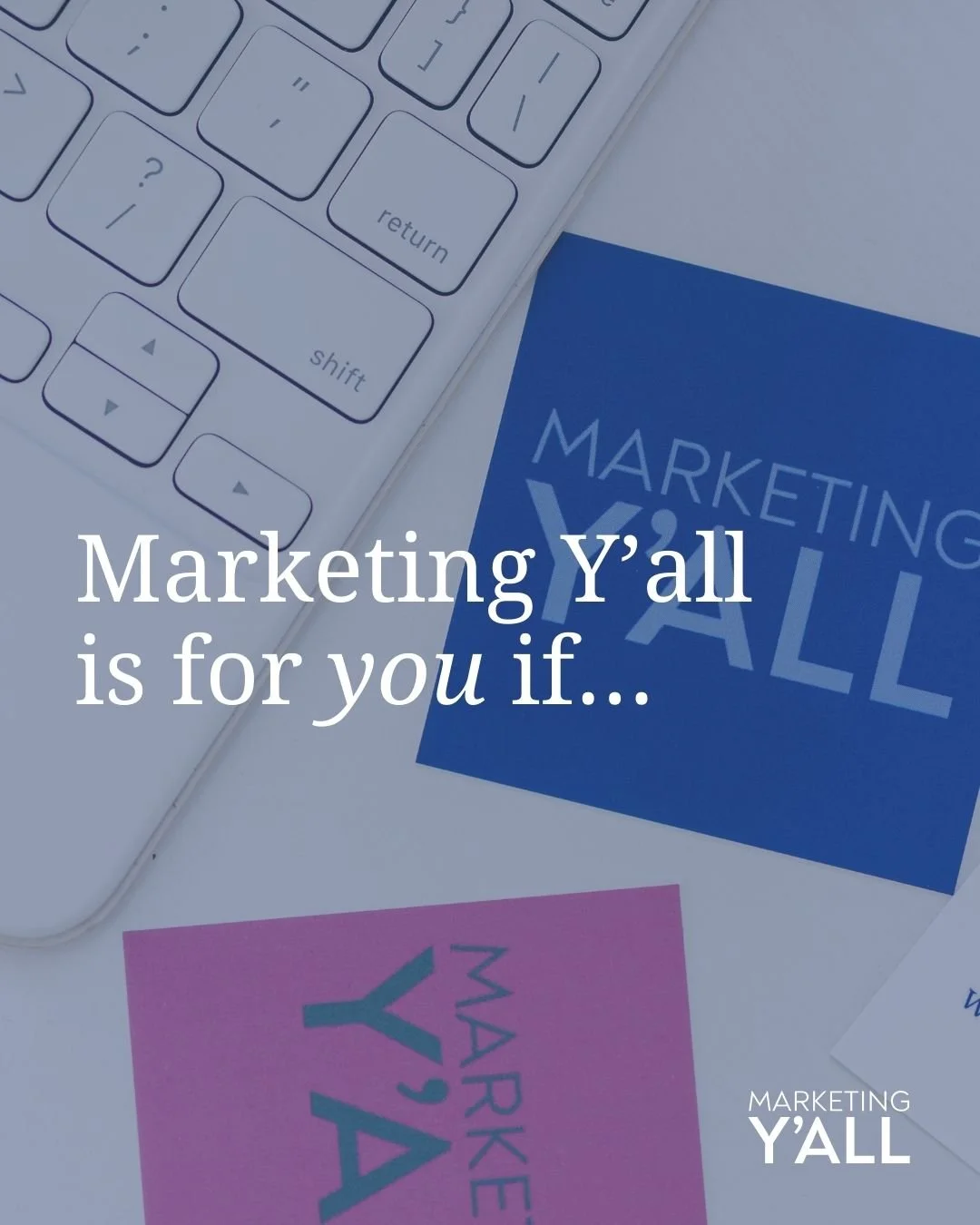 You're a private school in search of someone to help guide your team on converting applicants into enrolled students and telling the story of why you're the best school in town.

You're a restaurant franchisee that has a library of assets, but wants 