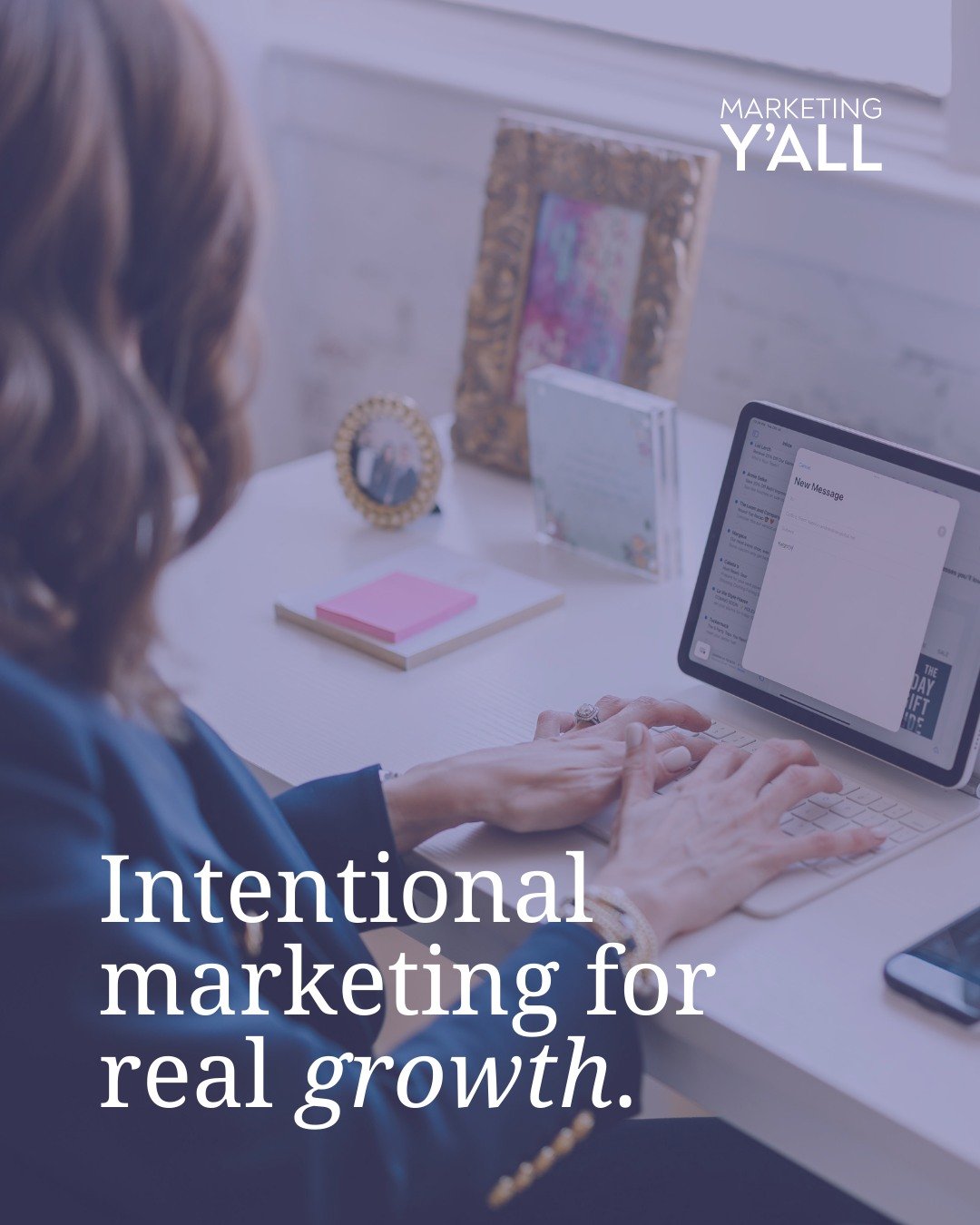 When marketing is done right, it stops feeling like a chore.

Your posts don&rsquo;t just exist&mdash;they speak to your people, build trust, and turn followers into customers. That&rsquo;s strategy over stress. That's real growth.