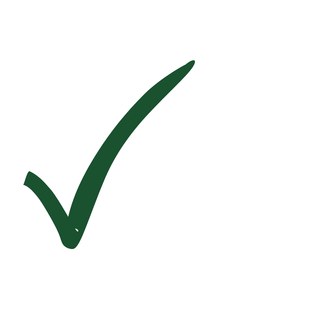 A green checkmark symbol over a dark background.