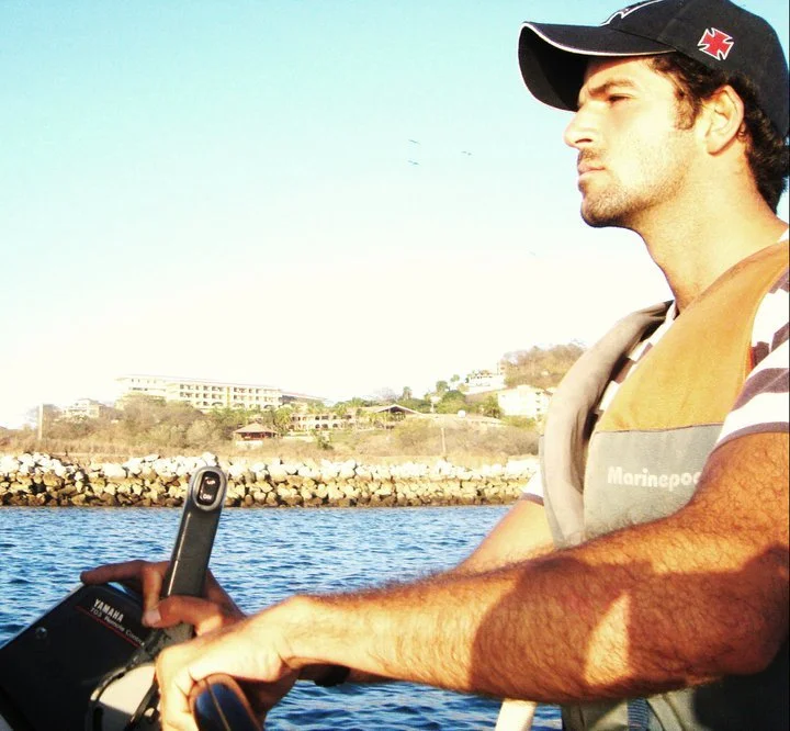 Yago Doson, Marine Biologist and Fisheries Scientist, Founder of Monkeys of the Sea. Picture taken in 2012 in Costa Rica, while working as a Marine Biologist onboard the SY Star Flyer.