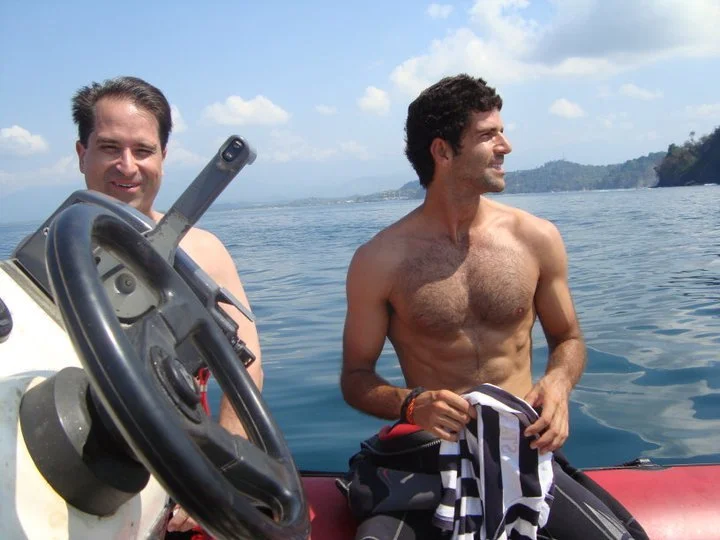 Yago Doson, Marine Biologist and Fisheries Scientist, Founder of Monkeys of the Sea. Picture taken in 2012 in Puerto Costa Rica, while working as a Marine Biologist onboard the SY Star Flyer.