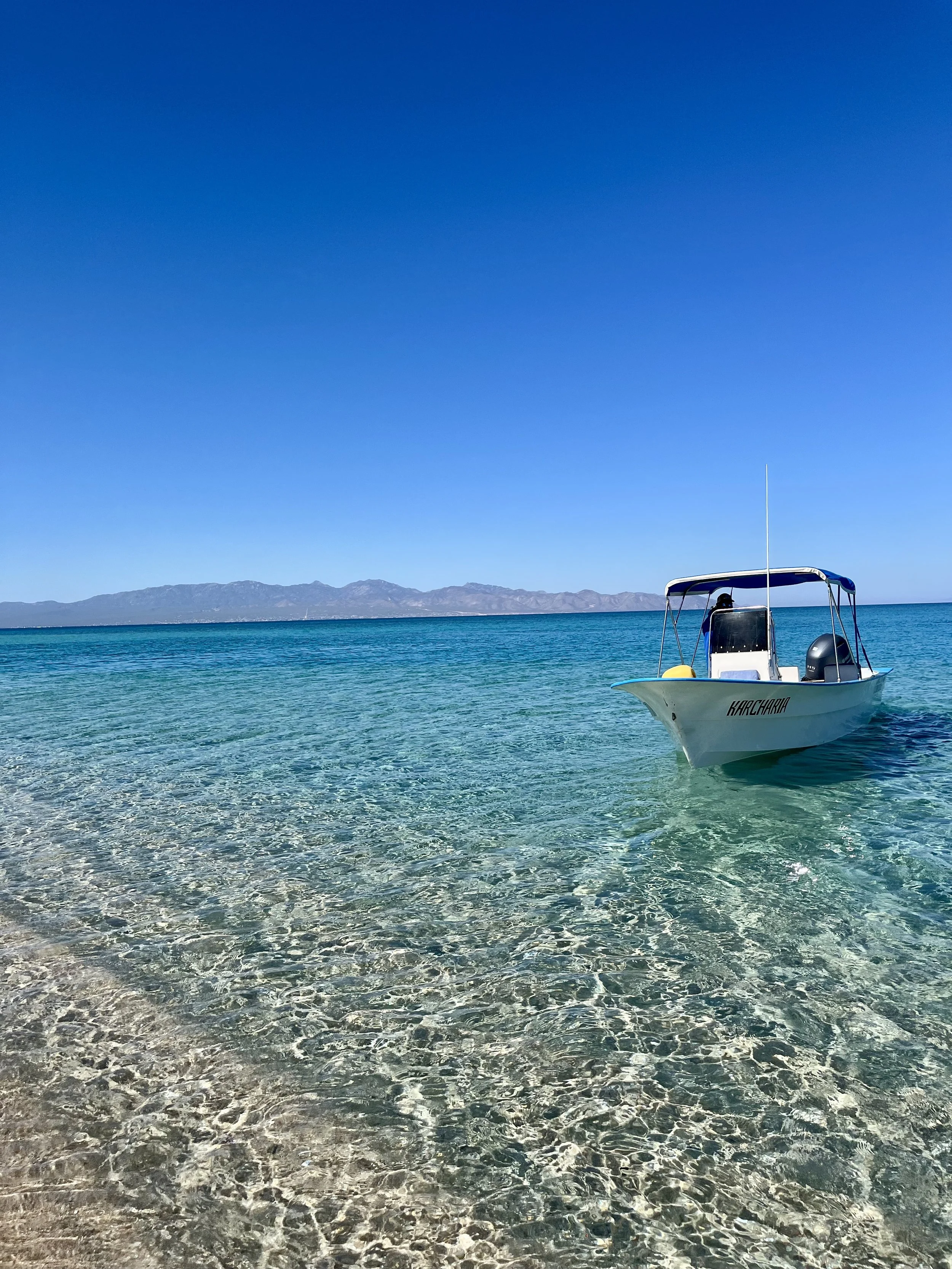 Punta Arena beach during Sea safari, Baja California Sur.