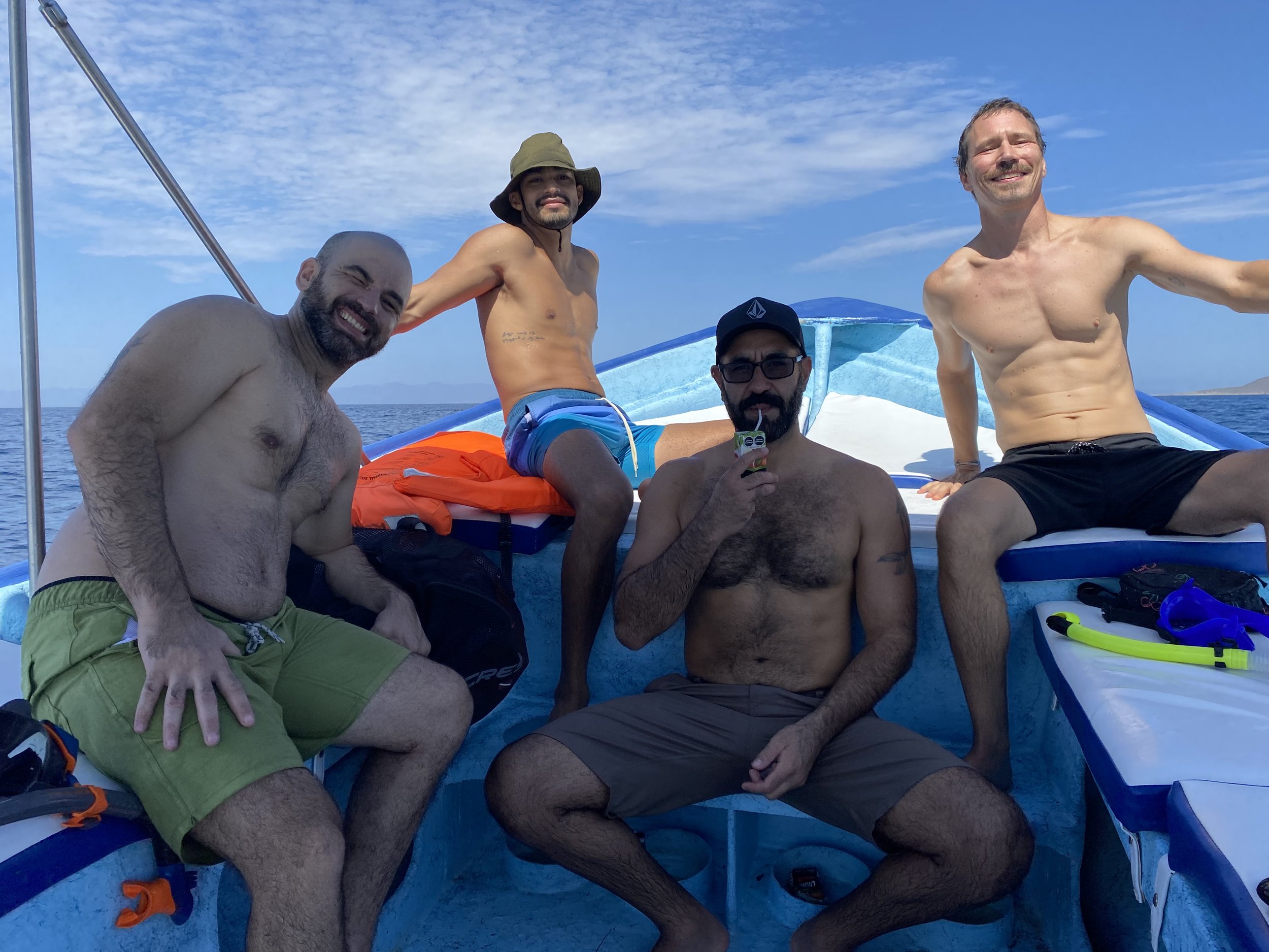 Monkeys of the Sea group during Sea safari at Isla Cerralvo in  La Ventana and El Sargento, Baja California Sur.