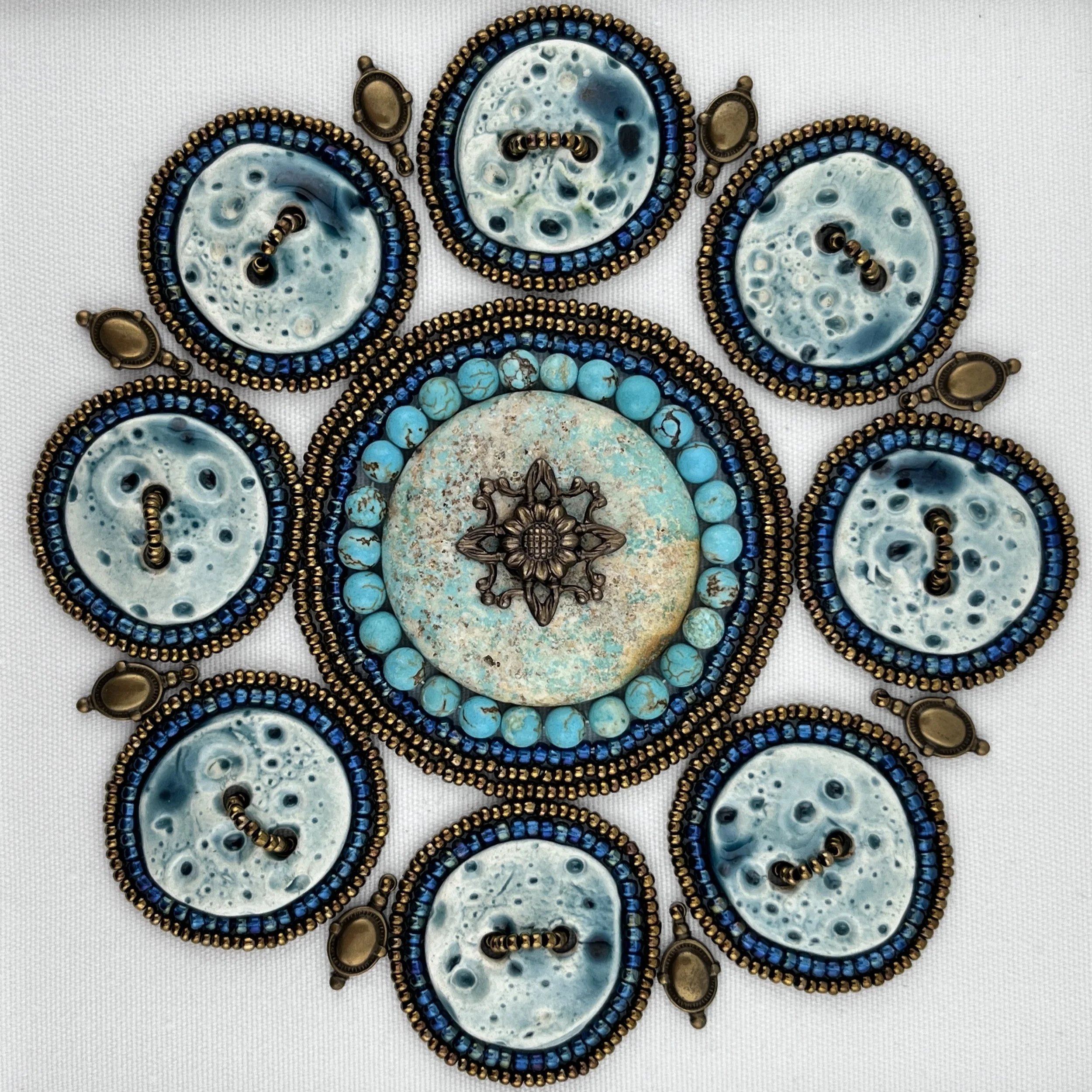 Turquoise Water Wheel $85 (5" x5")