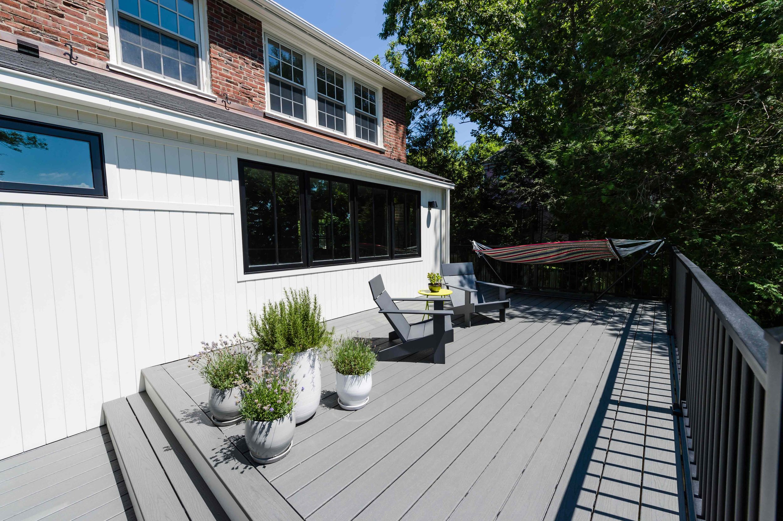 NEW DECK, WINDOWS, AND DOORS, CUSTOM MILLED MAHOGANY SIDING, WEST ROXBURY, MA