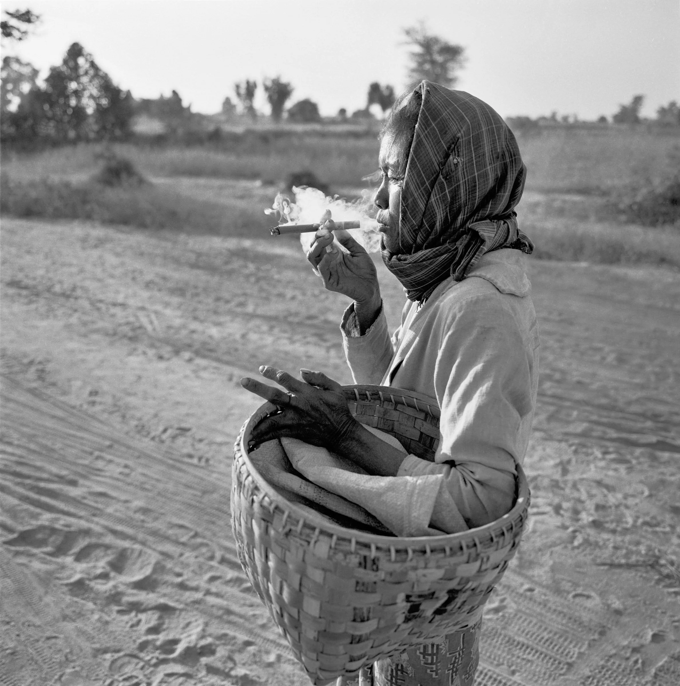 Woman on her way to market, Bagan