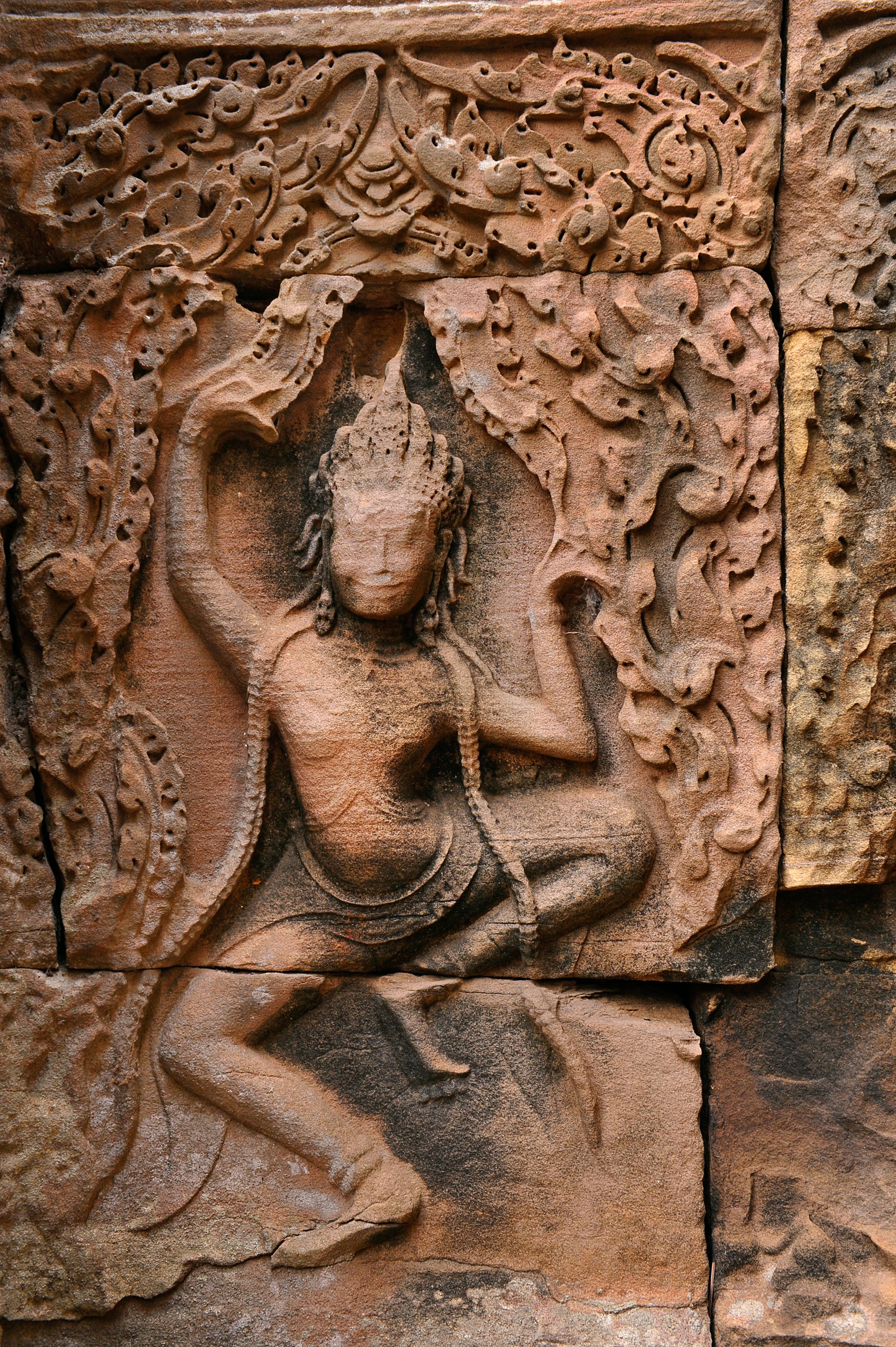 Apsara or celestial dancer, Bayon Temple, 12th century, within ancient city of Angkor Thom, Angkor UNESCO World Heritage Site, CAMBODIA
