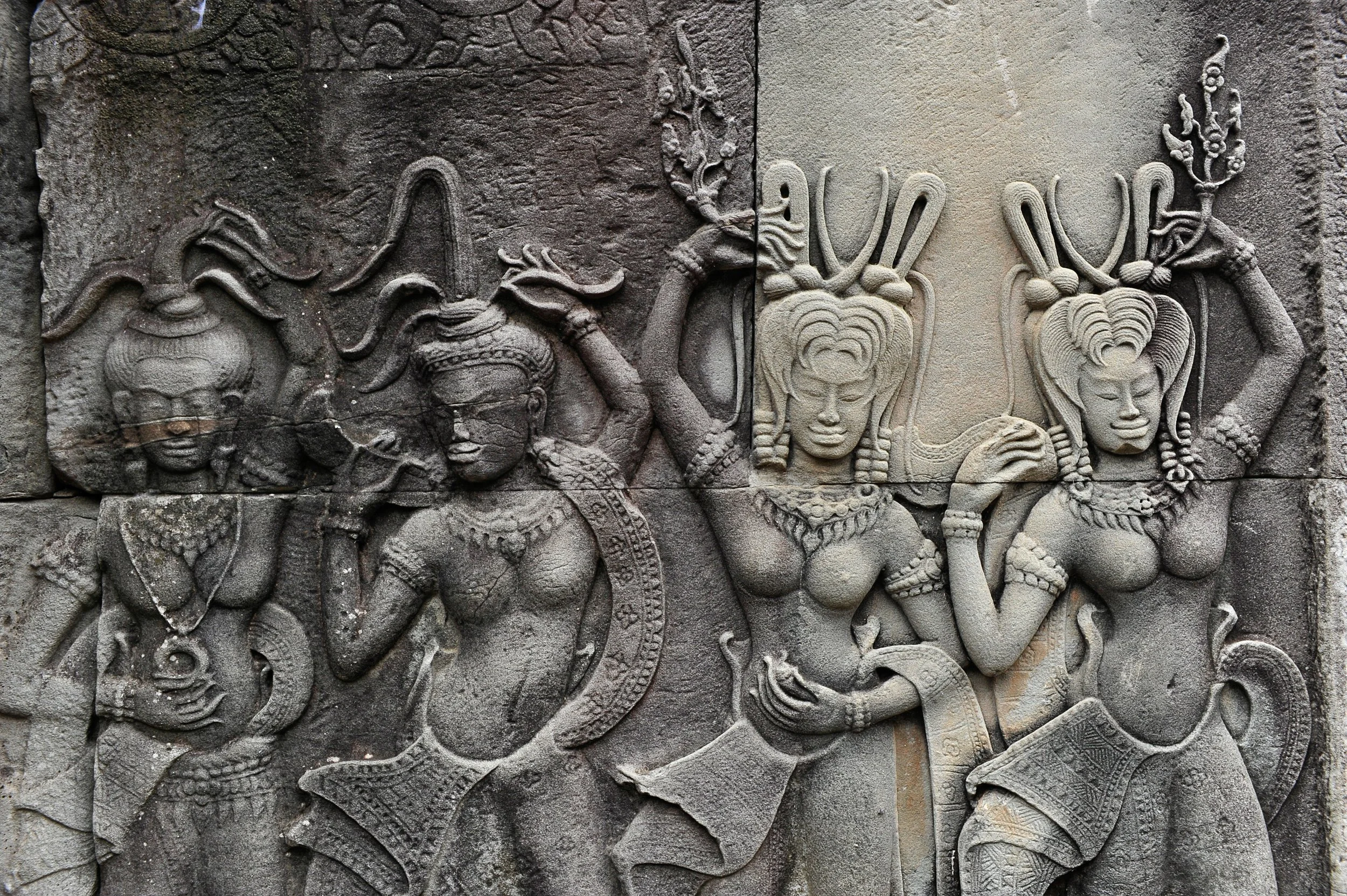 Apsara, or celestial dancers, Angkor Wat, early to mid 12th c., UNESCO World Heritage Site, CAMBODIA