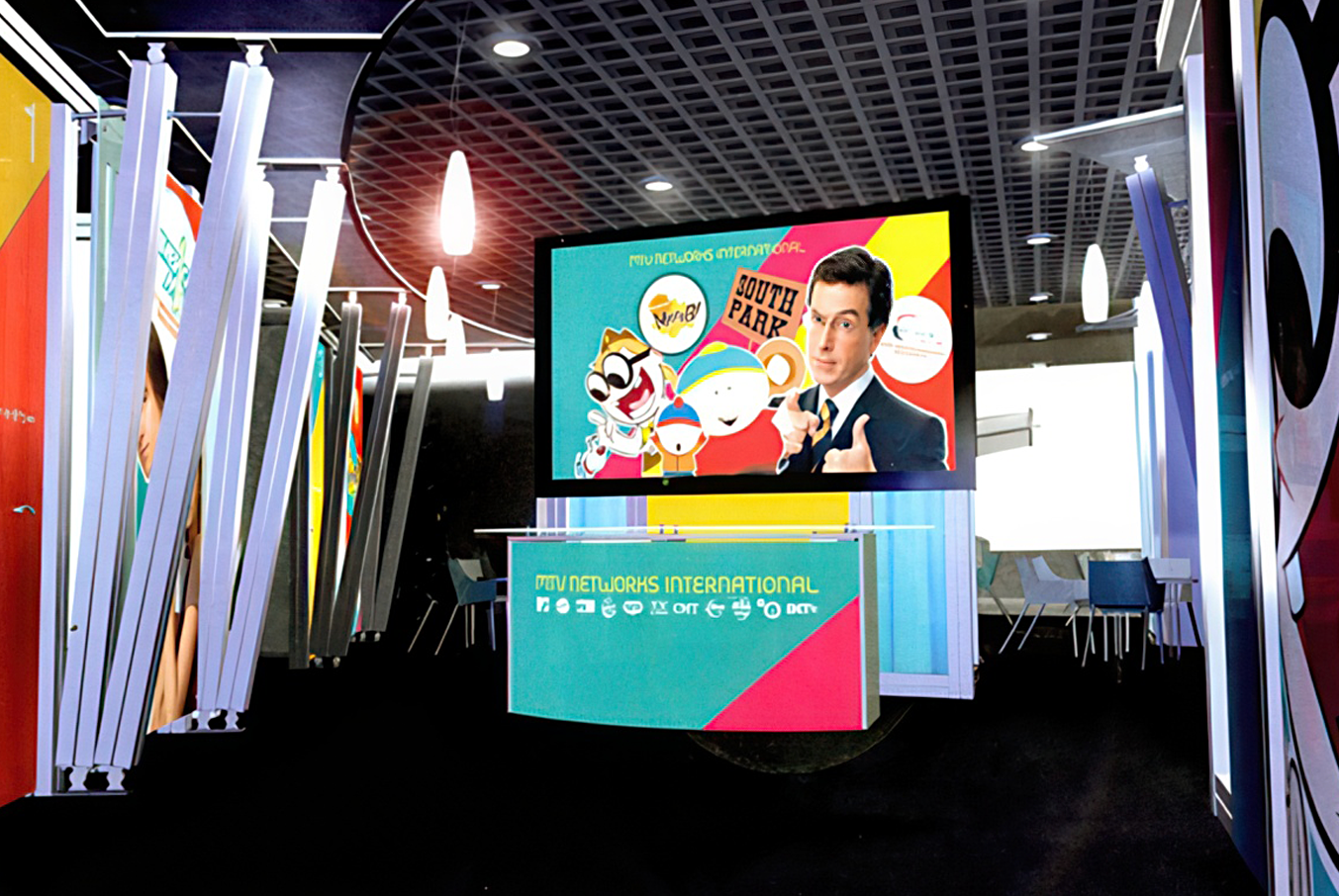MTVN MIPCOM booth graphics