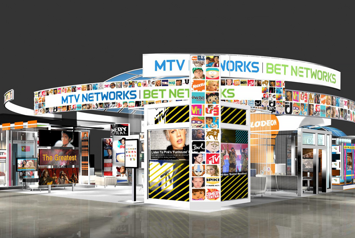 MTVN/BETN Booth graphics