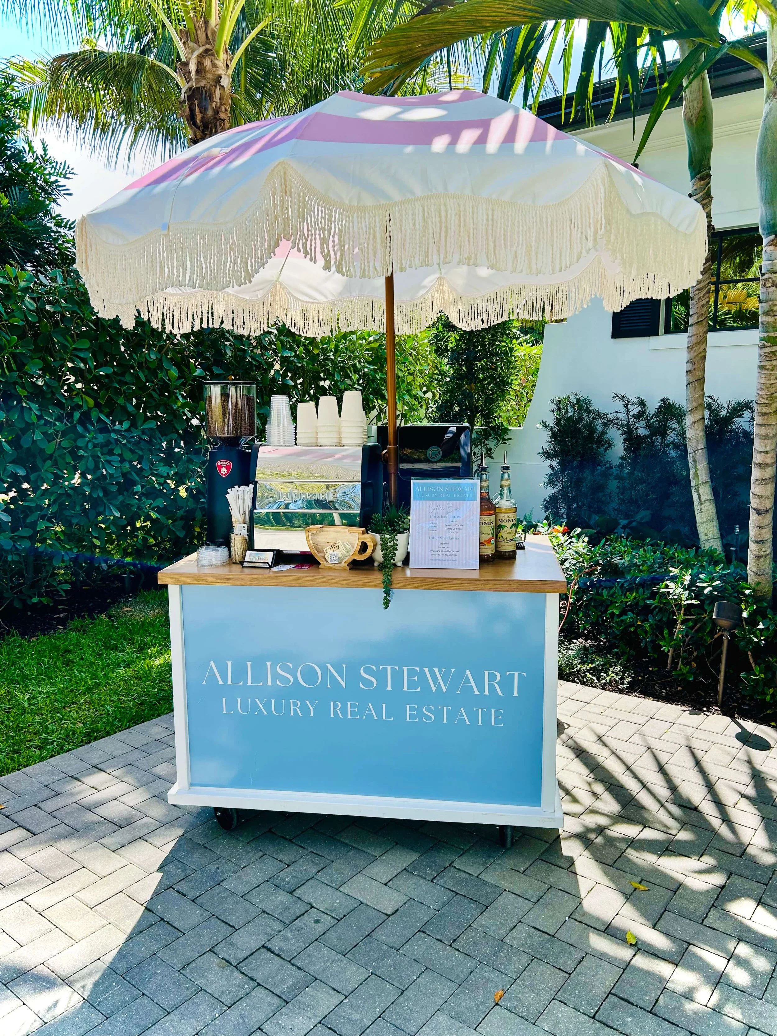 coffee cart for real estate event in Delray Beach Florida
