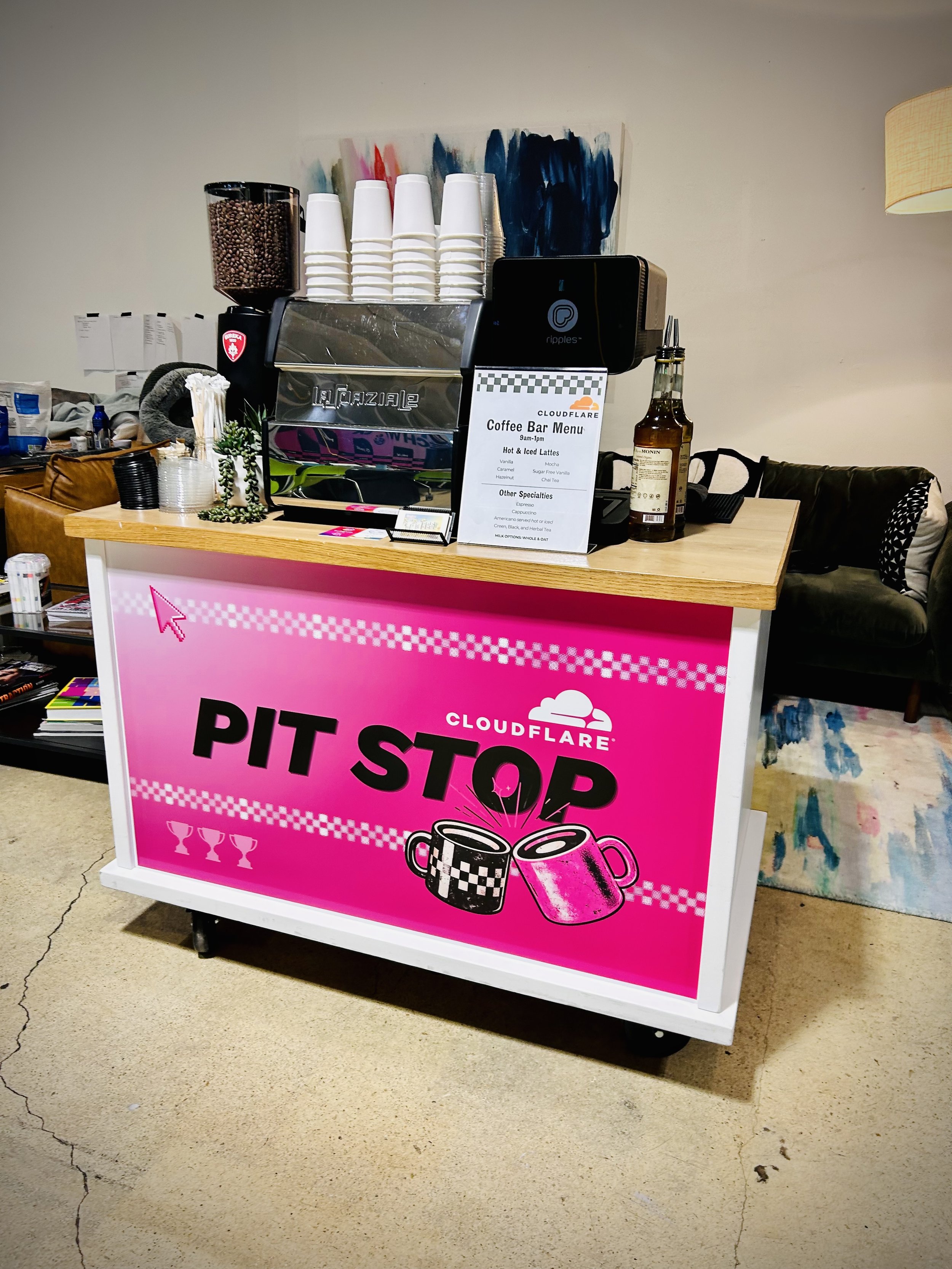 Mobile espresso bar rental for a corporate event in Miami