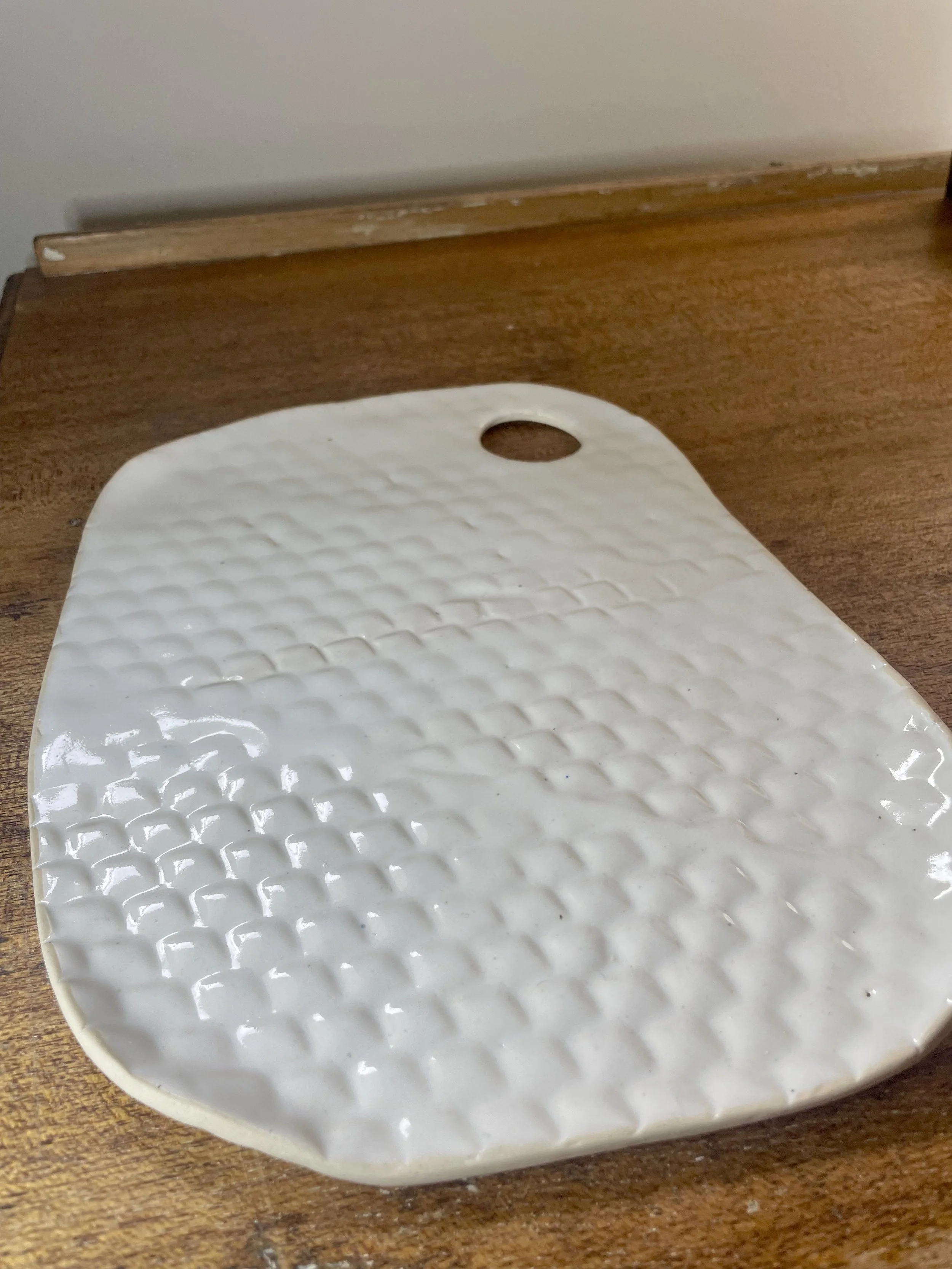 White Textured Platter