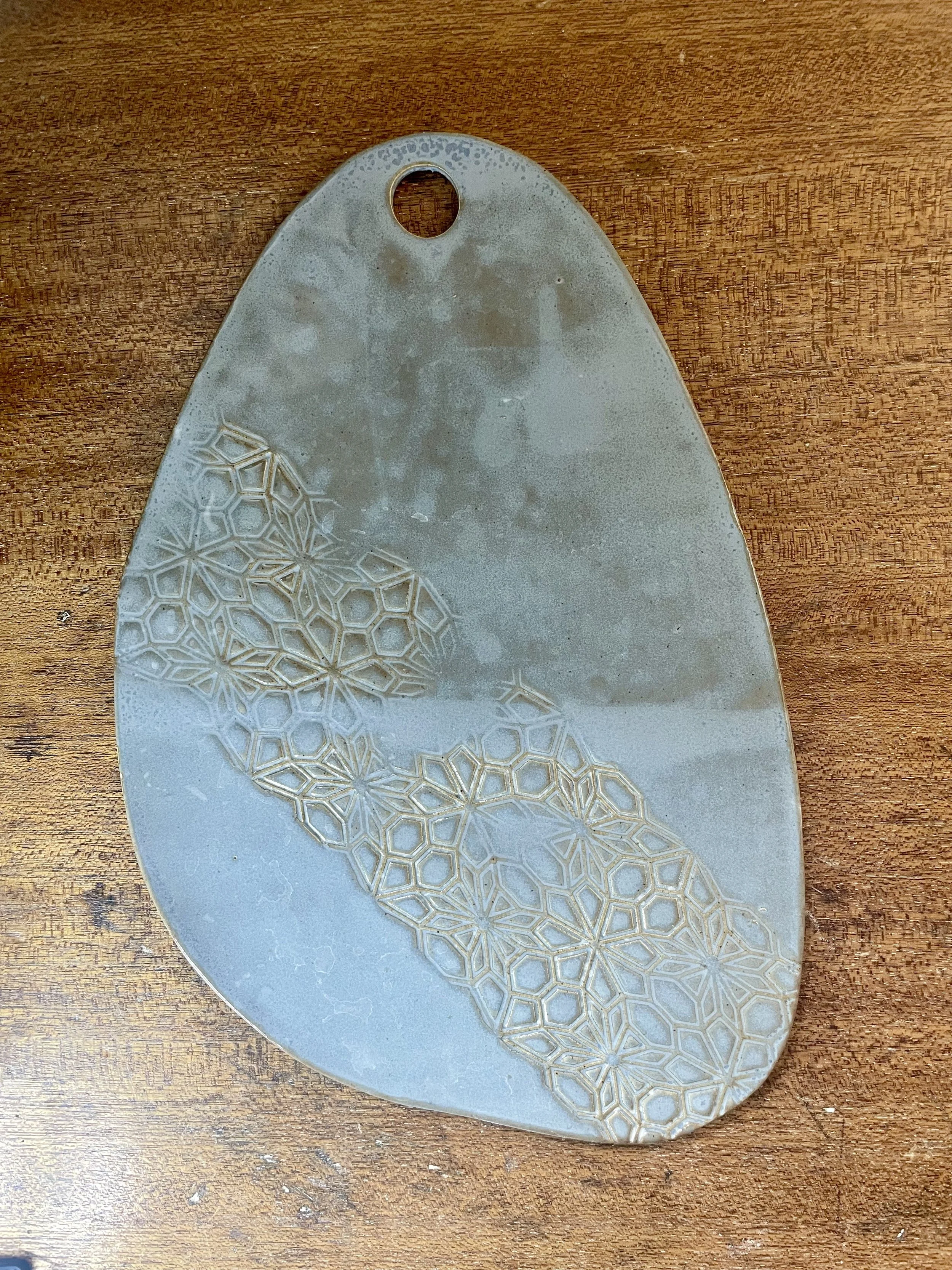 Warm Blue Brown Platter