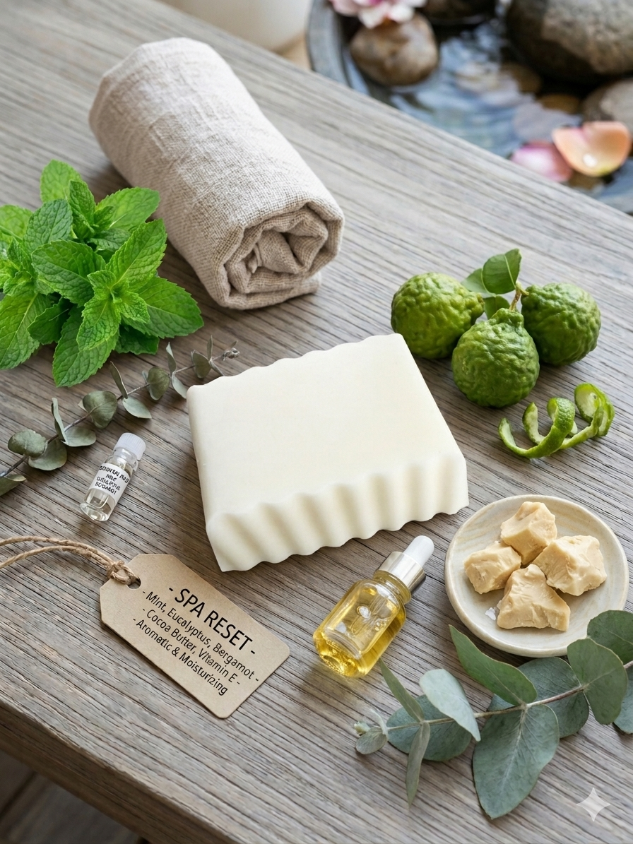 Spa Reset Bar Soap - Eucalyptus, Mint and bergamot