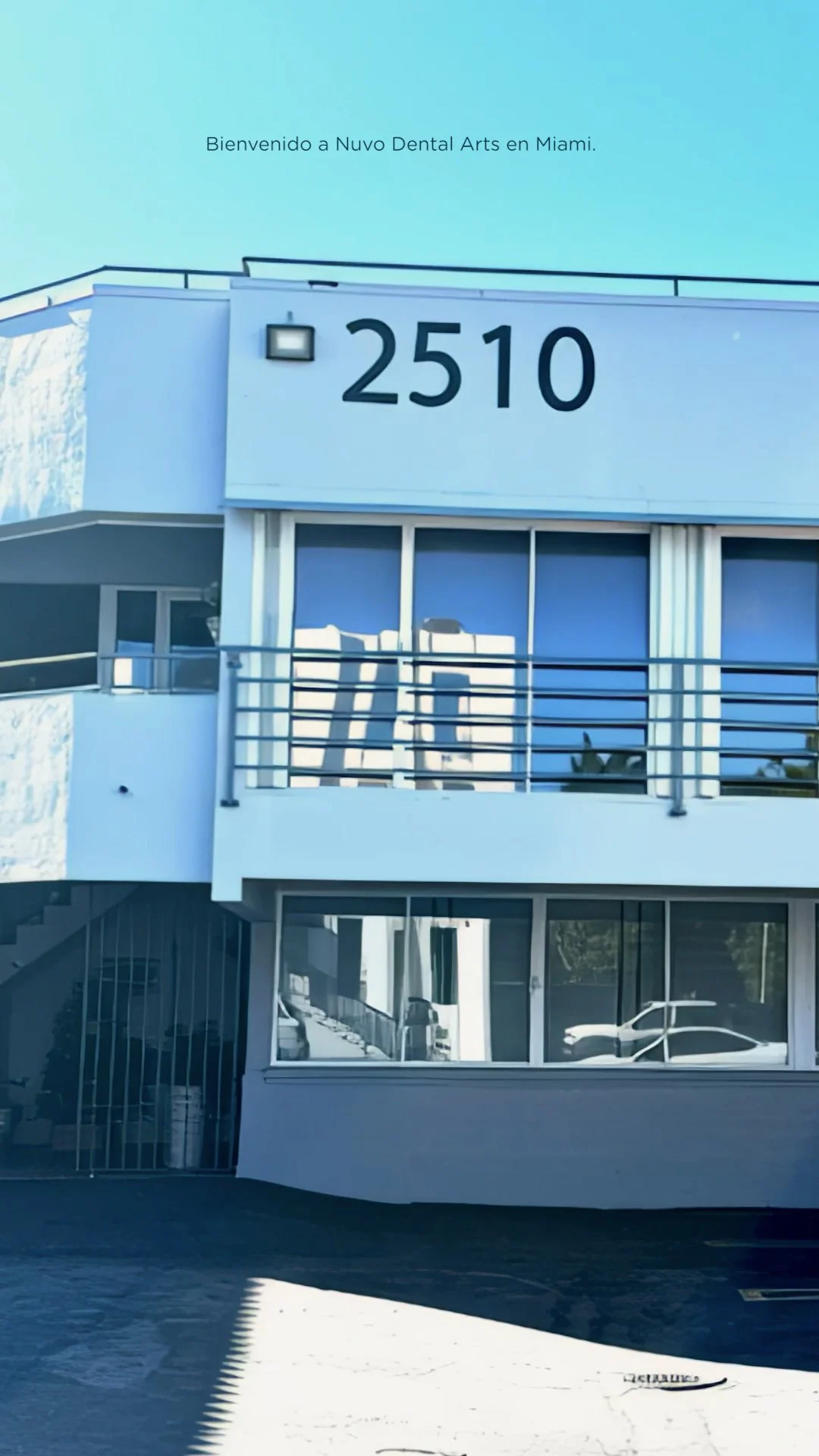 Modern dental office at Nuvo Dental Arts in Coral Gables Miami showing exterior and interior patient experience