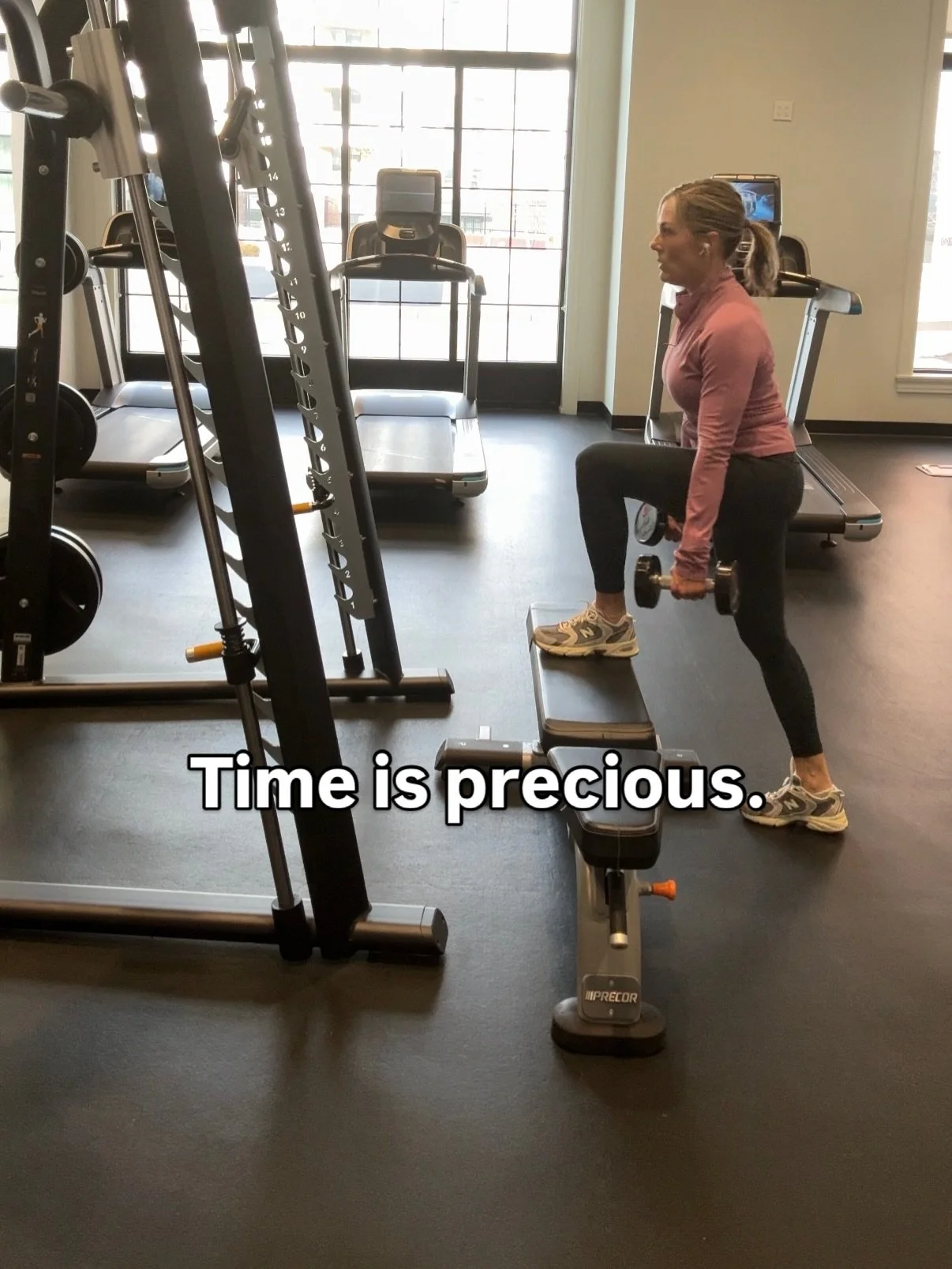 Gym time is a great waste of time. 

Strong bones. 

Strong muscles. 

Time well spent. 

#over55fitness 
#strengthandbalance
#postmenopause