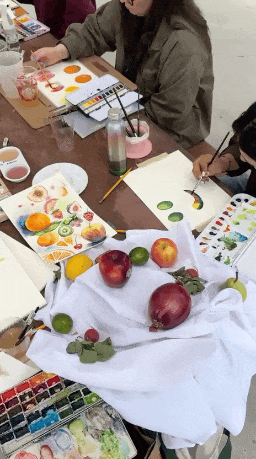 Students Painting at Oops Art Happens