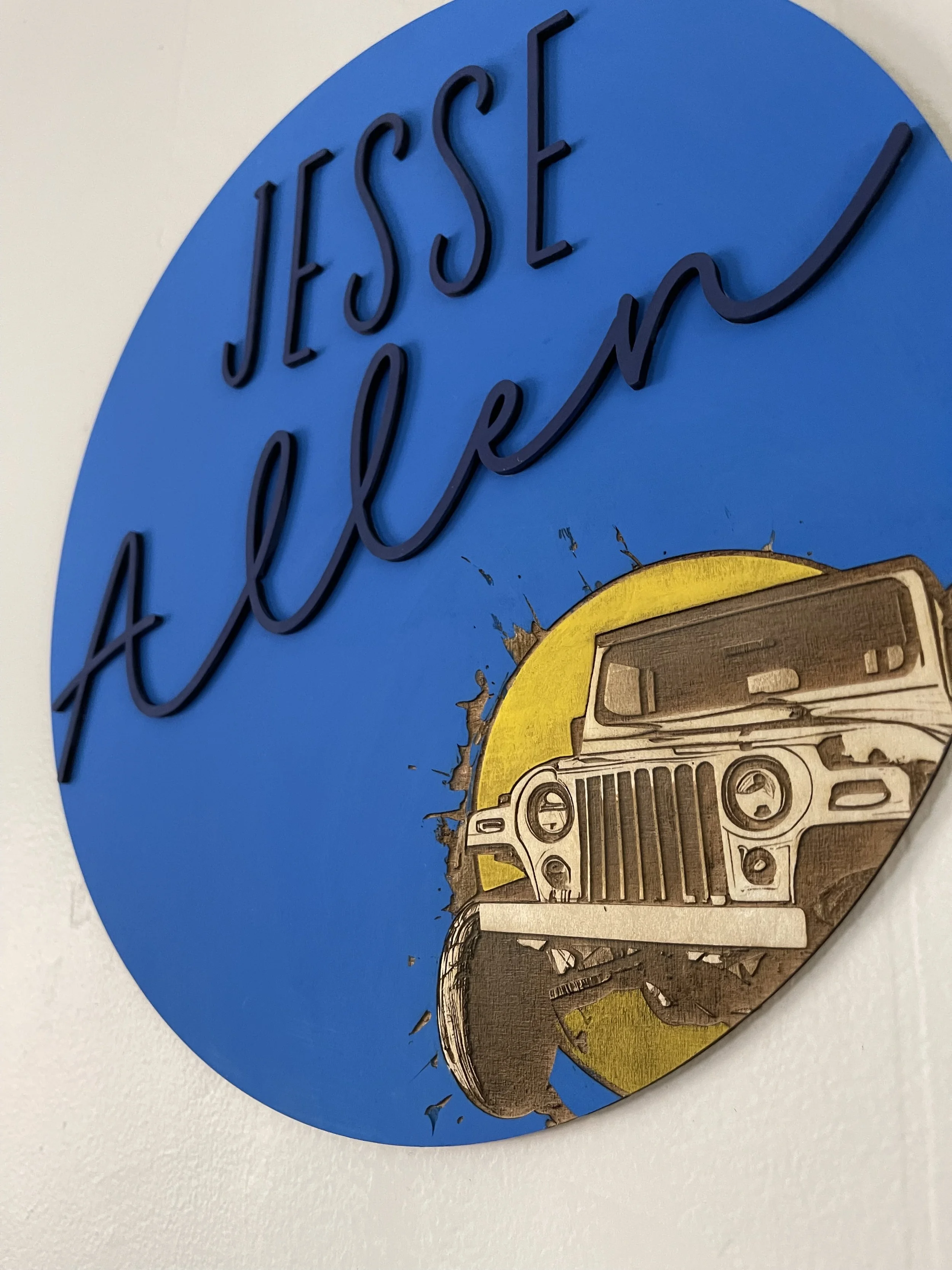 Personalized wooden name sign