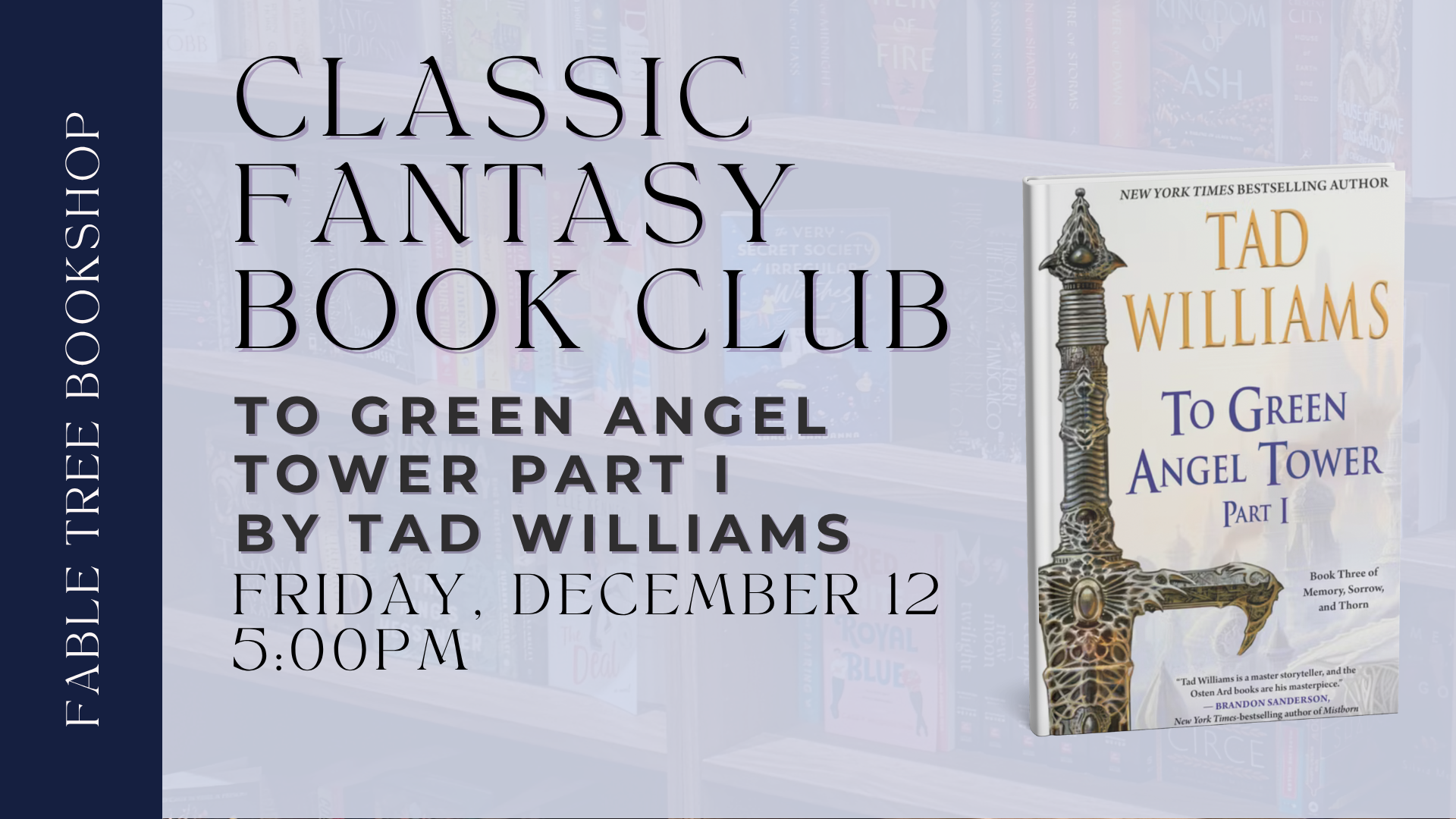 Fantasy Book Club: To Green Angel Tower Part I