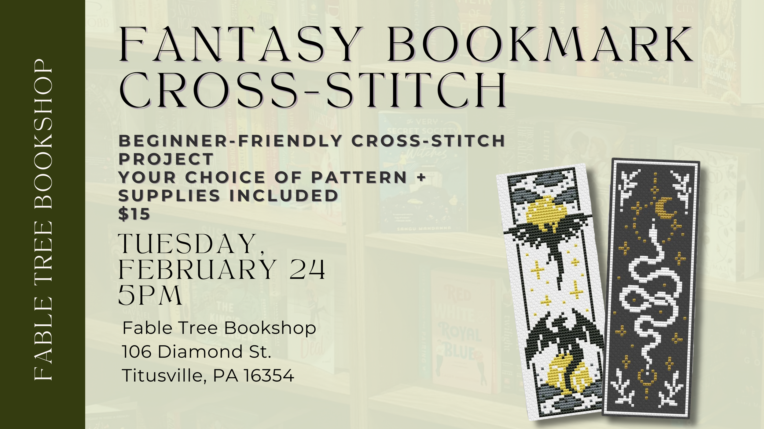 Fantasy Bookmark Cross-Stitch