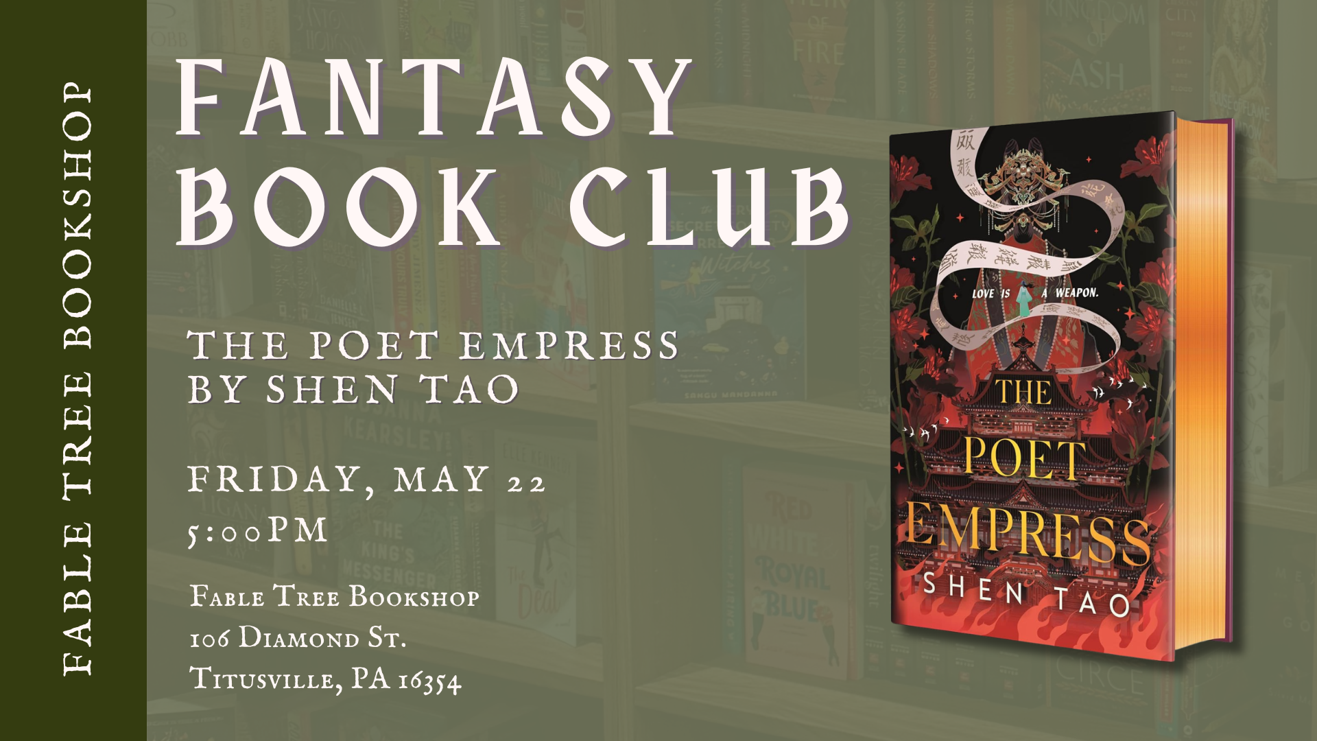 Fantasy Book Club: The Poet Empress by Shen Tao