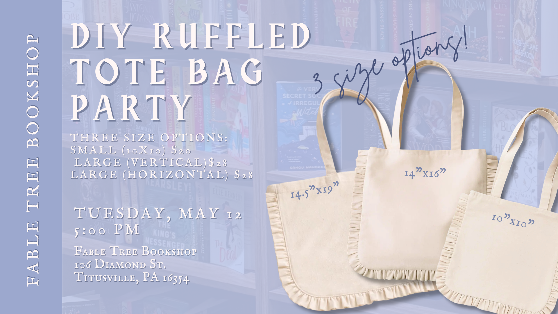 DIY Ruffled Tote Bag Party