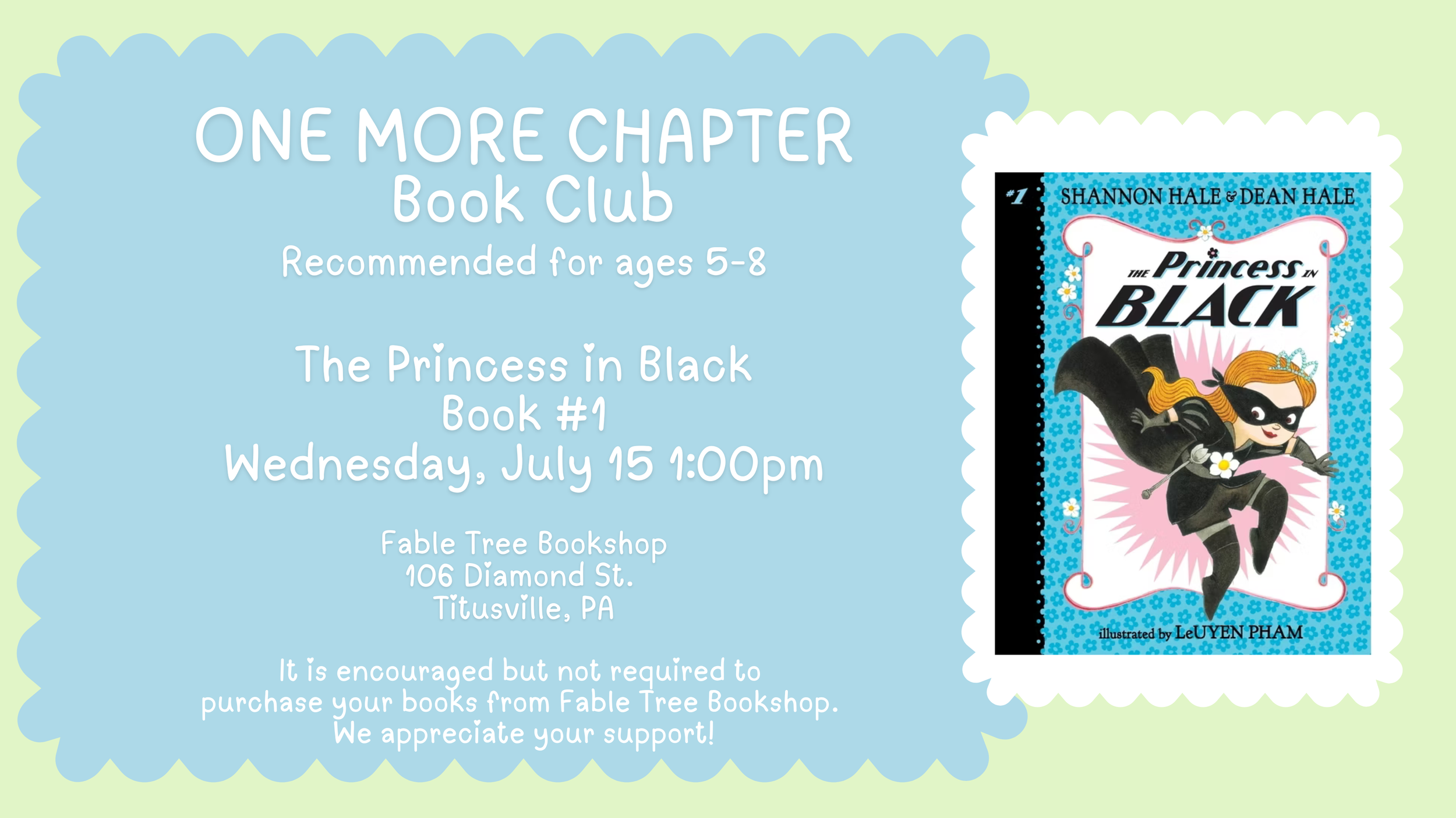 One More Chapter Book Club: The Princess in Black Book 1