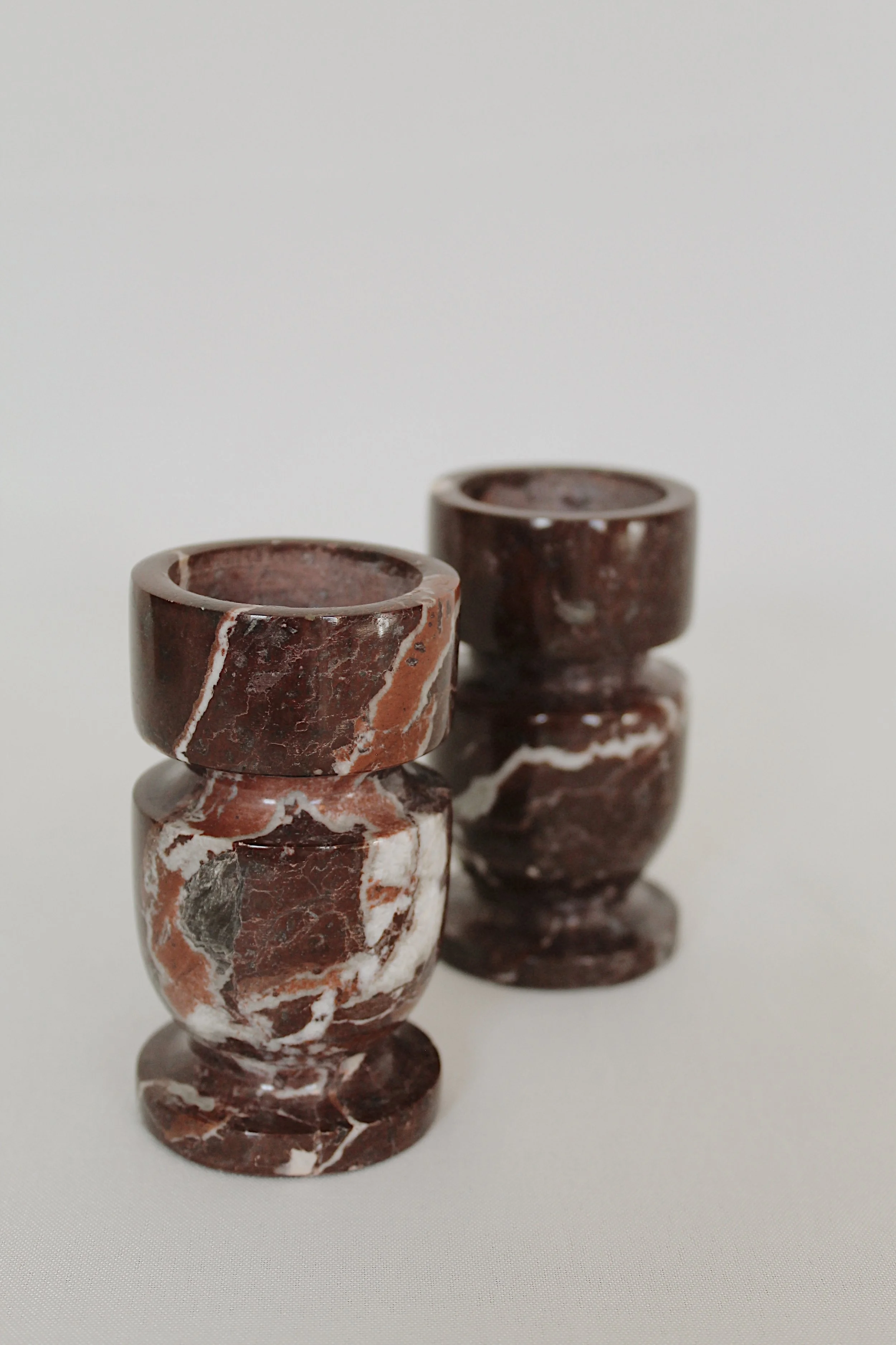 Vintage Marble Candle Holders