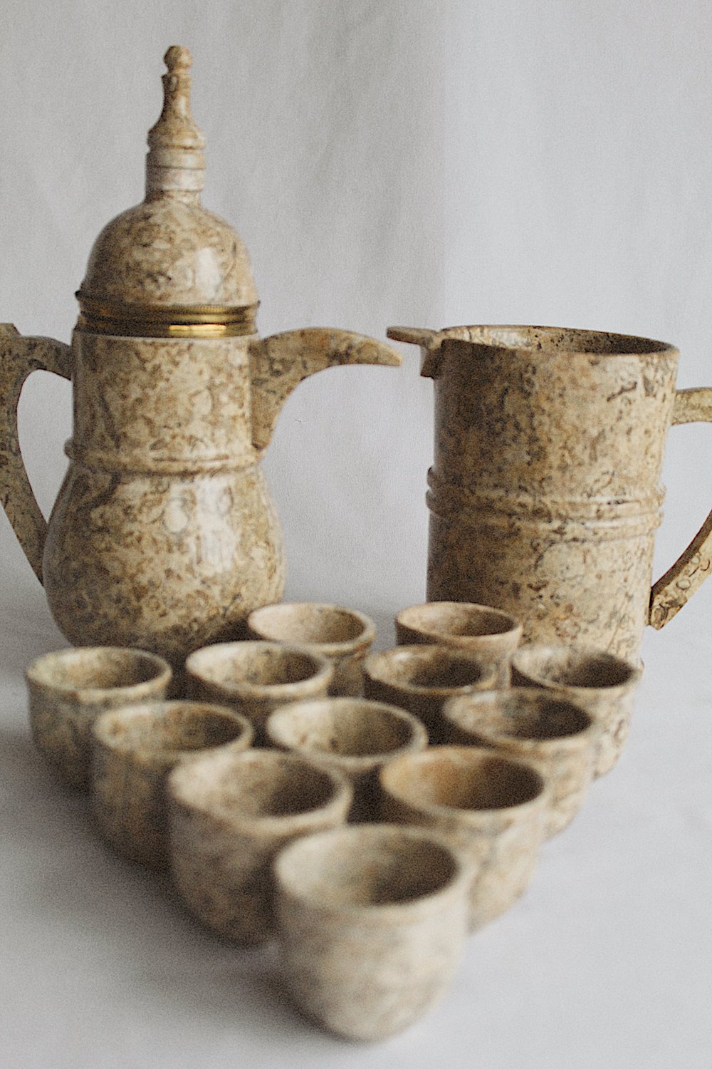 Fossil Stone 14-Piece Tea Set — Checkmate Home