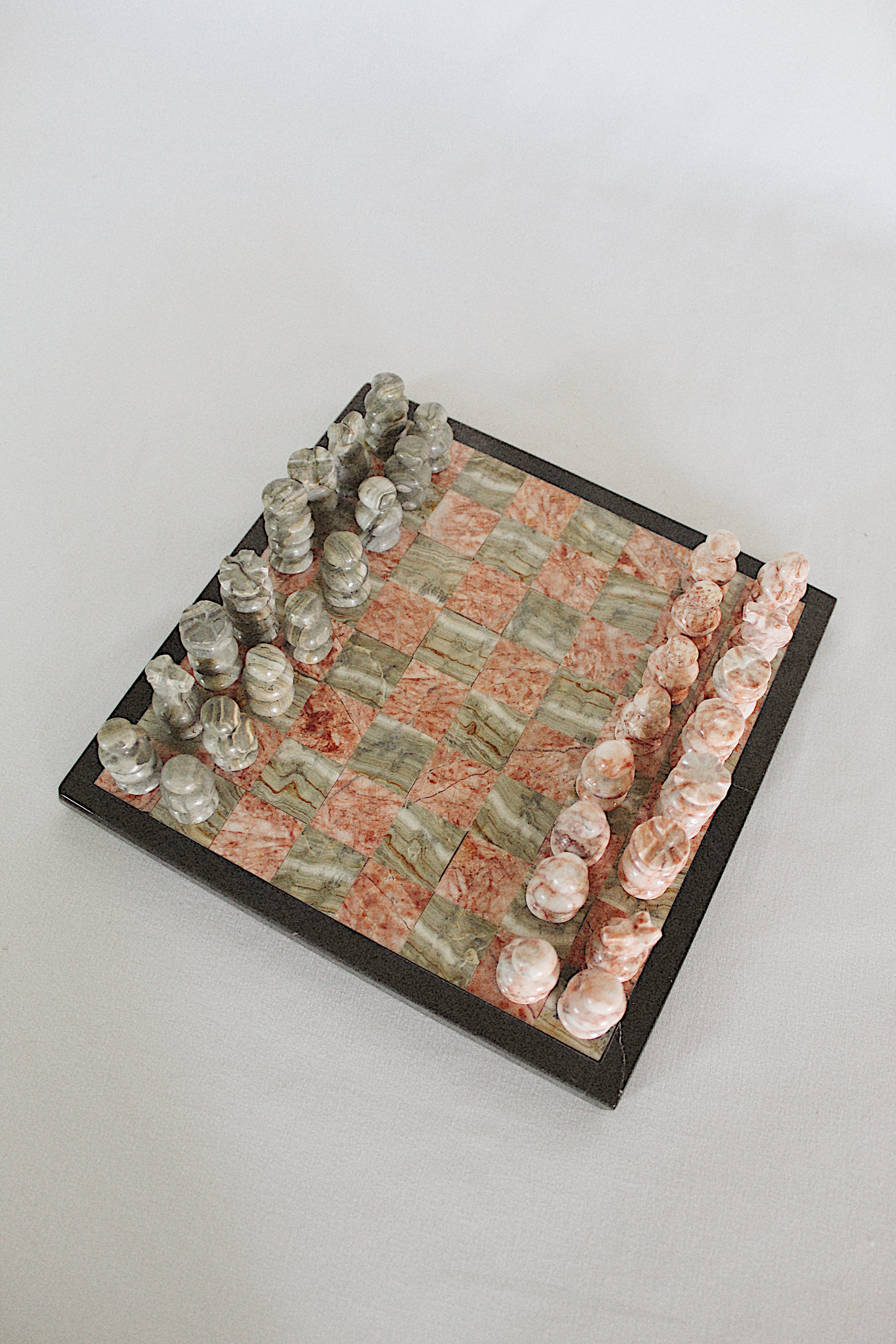 Petite Vintage Marble Chess Set