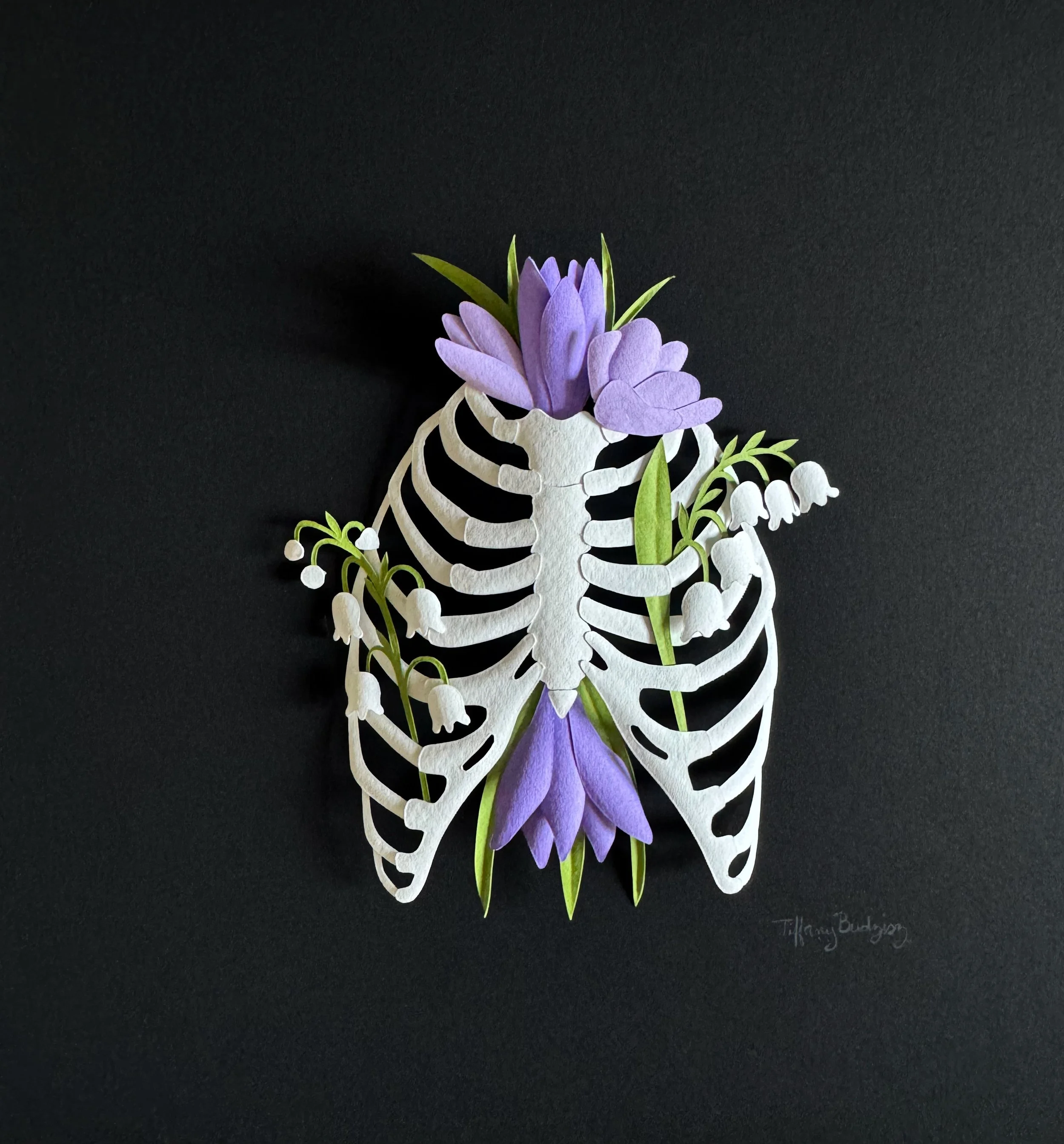 Reclaiming Joy, paper sculpture, 9"h x 9"w, 2026