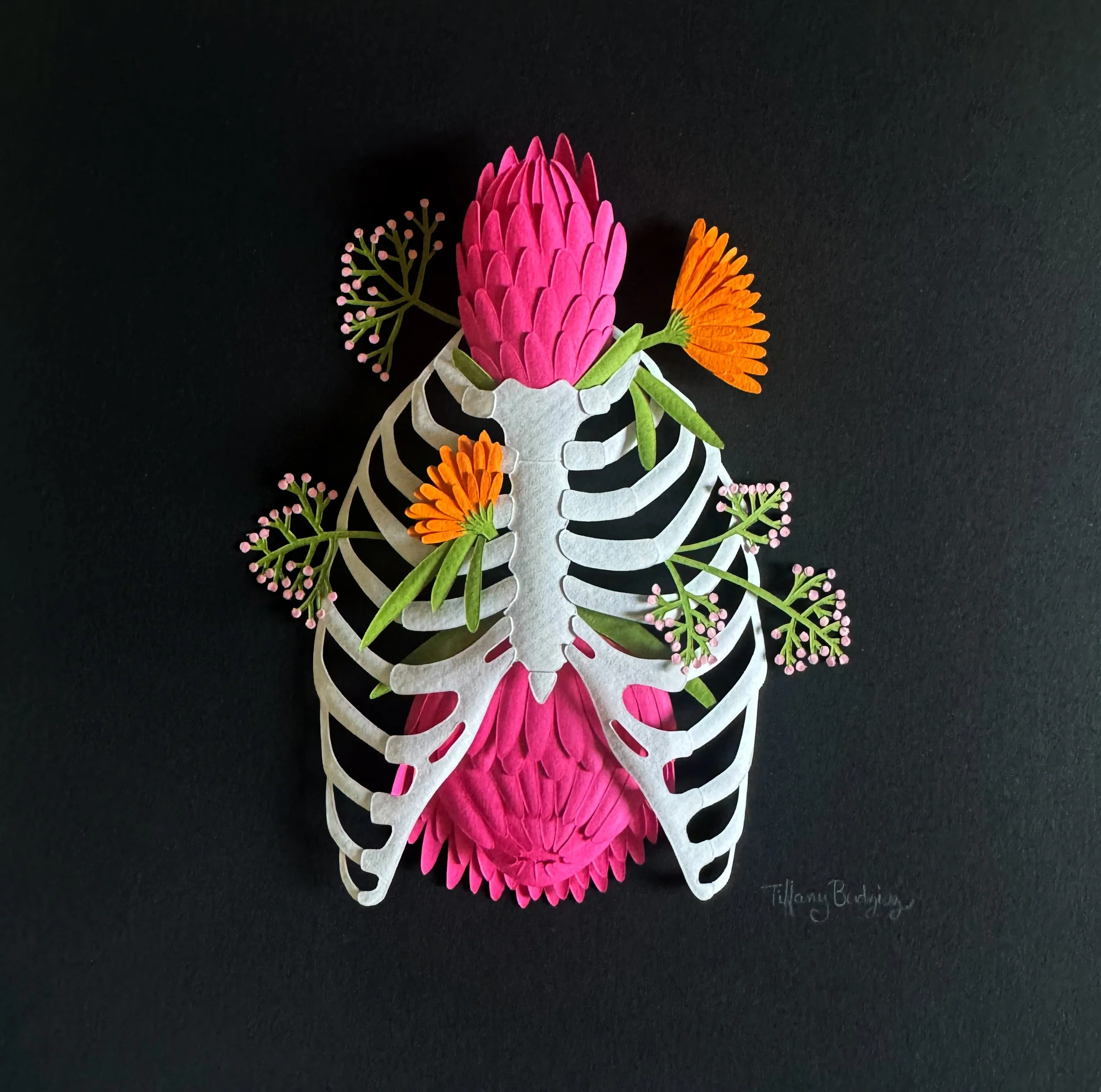 Transformations, paper sculpture, 9"h x 9"w, 2026
