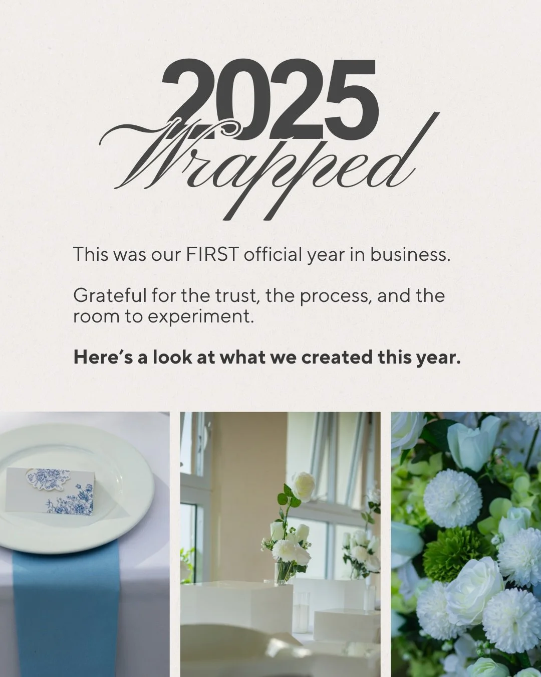 a look back at 2025, our first year in business 🤍