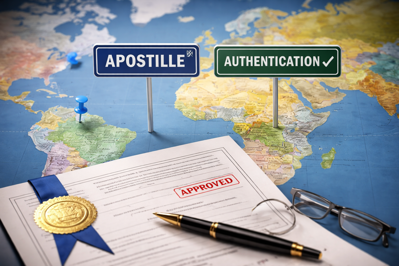 Apostille vs. Authentication: What’s the Difference?