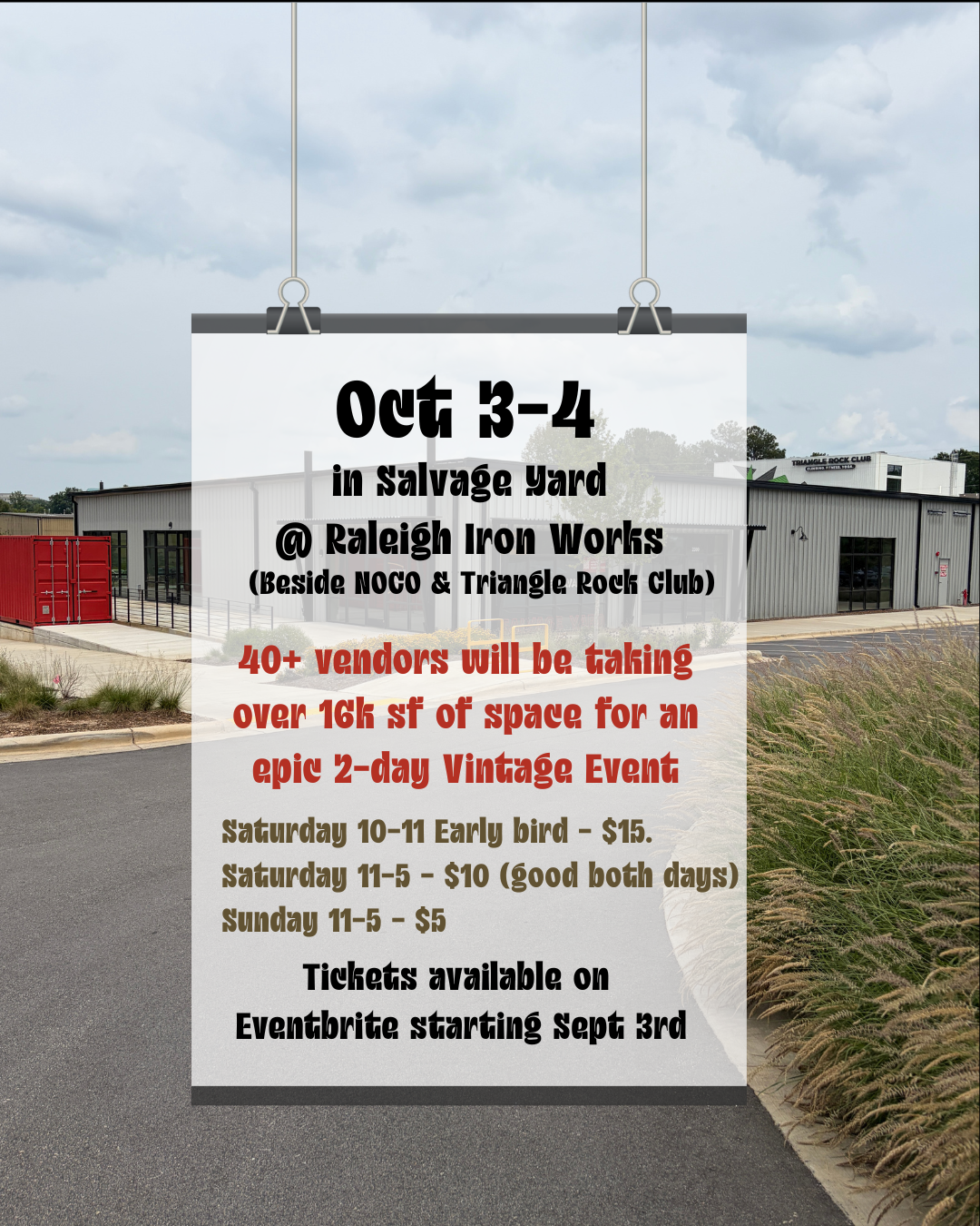 Oct 3-4th Epic 2-DAY indoor vintage market 