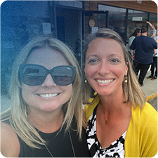 Jennifer Thompson and a blonde lady to her left