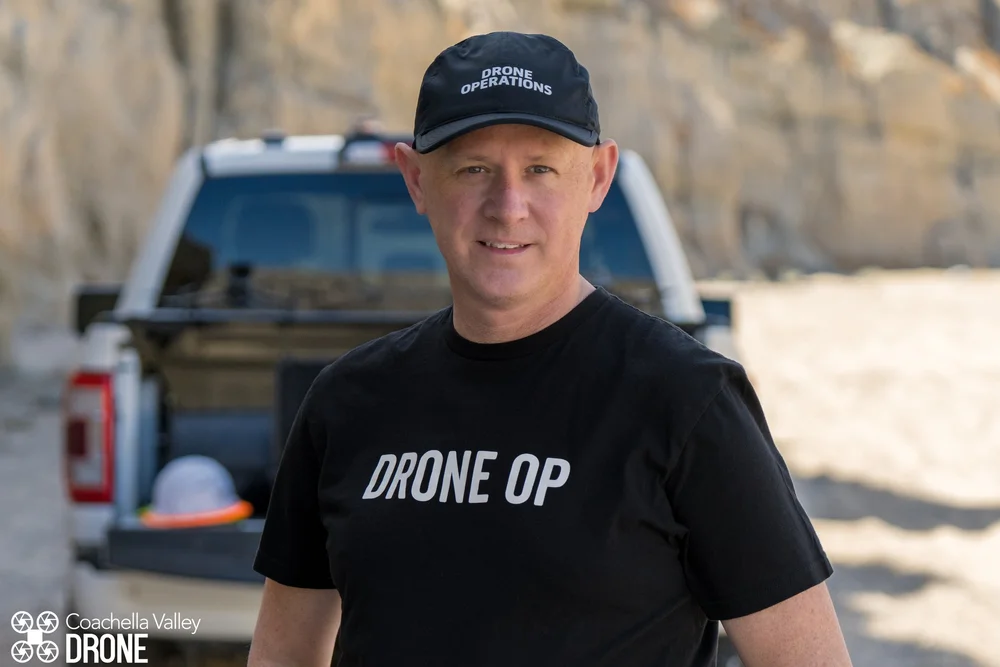 CVUAS drone pilot James beside the field truck