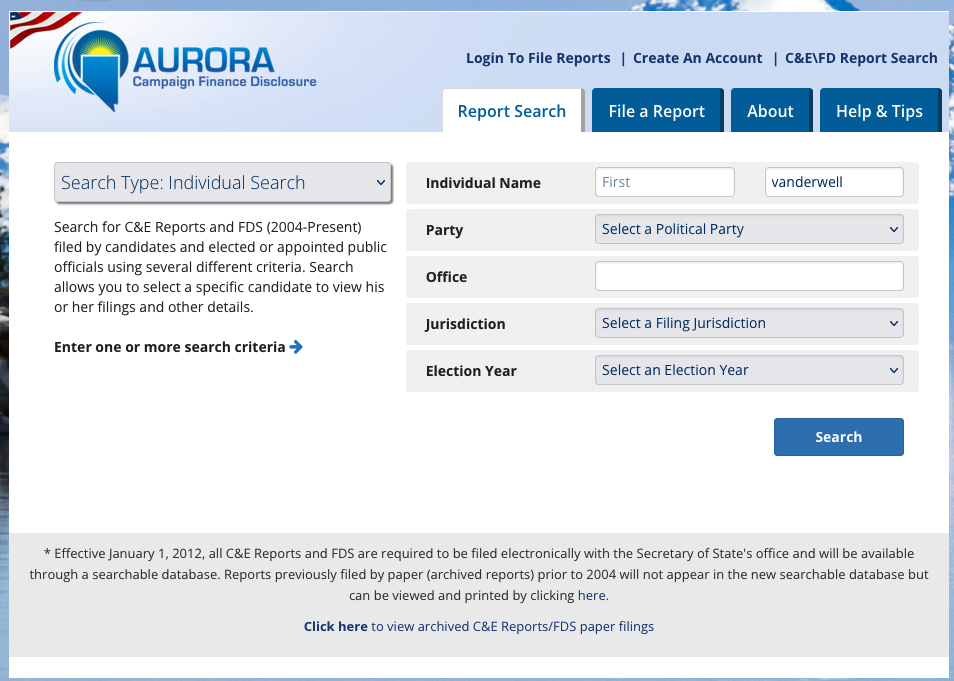 Notes on my 01/15/2026 C&amp;E Filing for 01/01/2025 to 12/31/2025