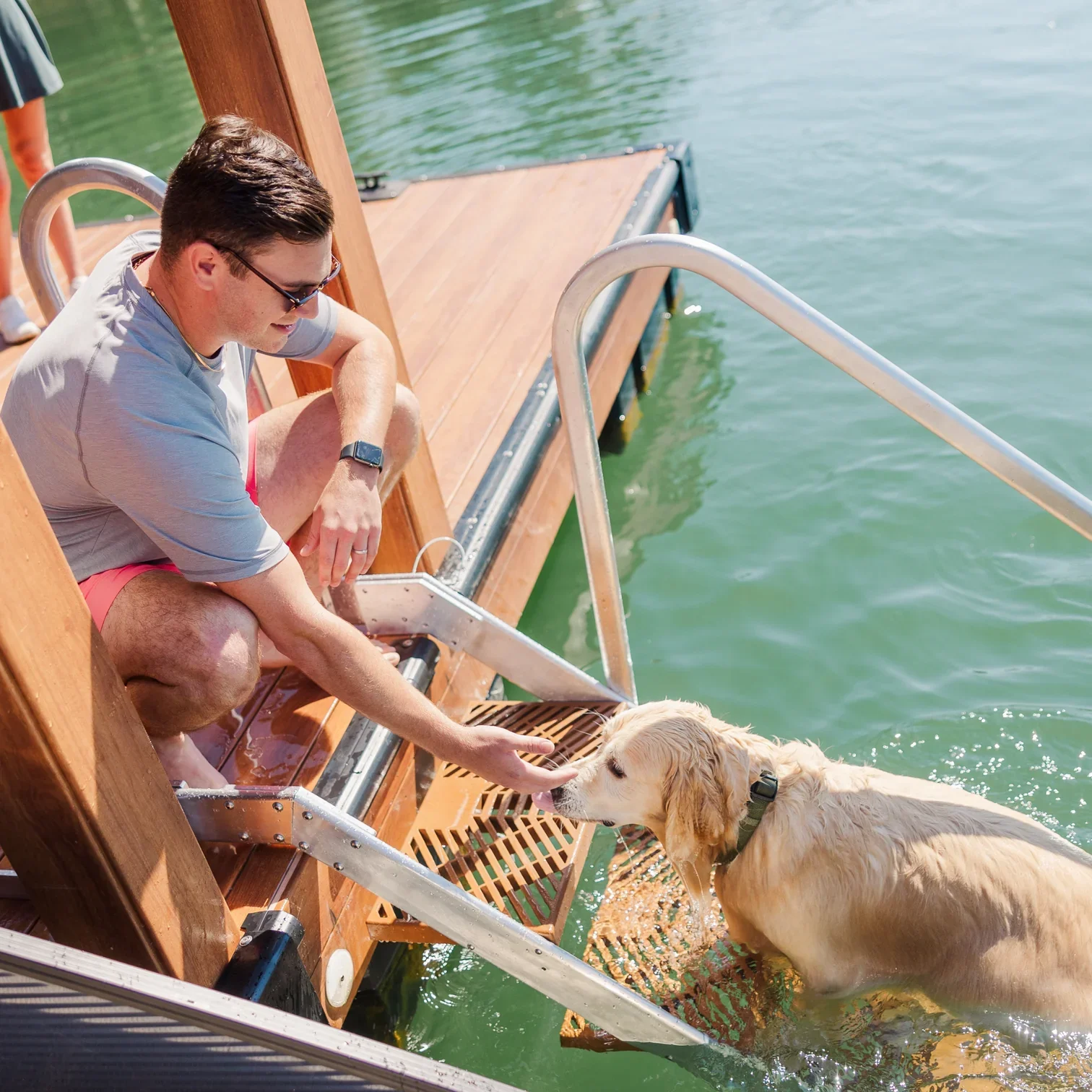 LakeEze Ladder on Lake James installed by Lakeside Services LKJ