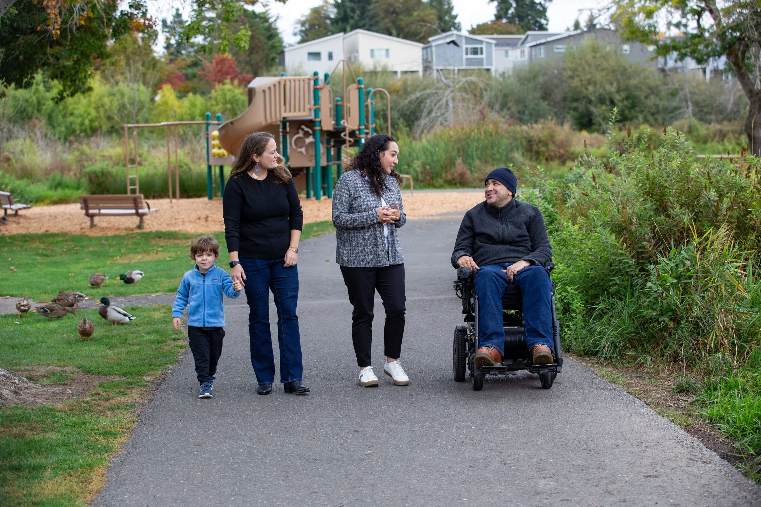 Felicita walking with consituents.jpg