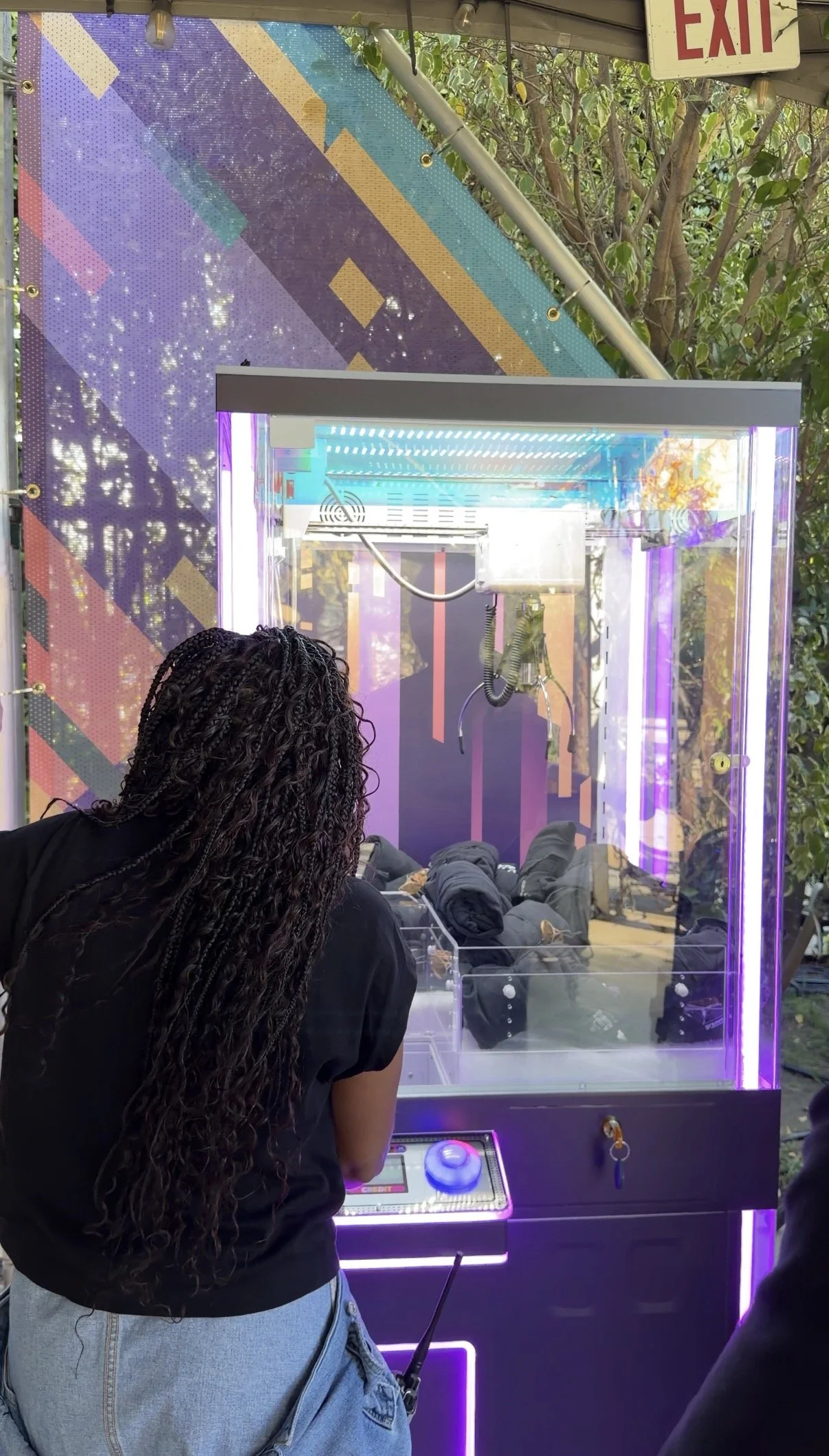 Grammy House claw machine with Pacsun collaboration shirts